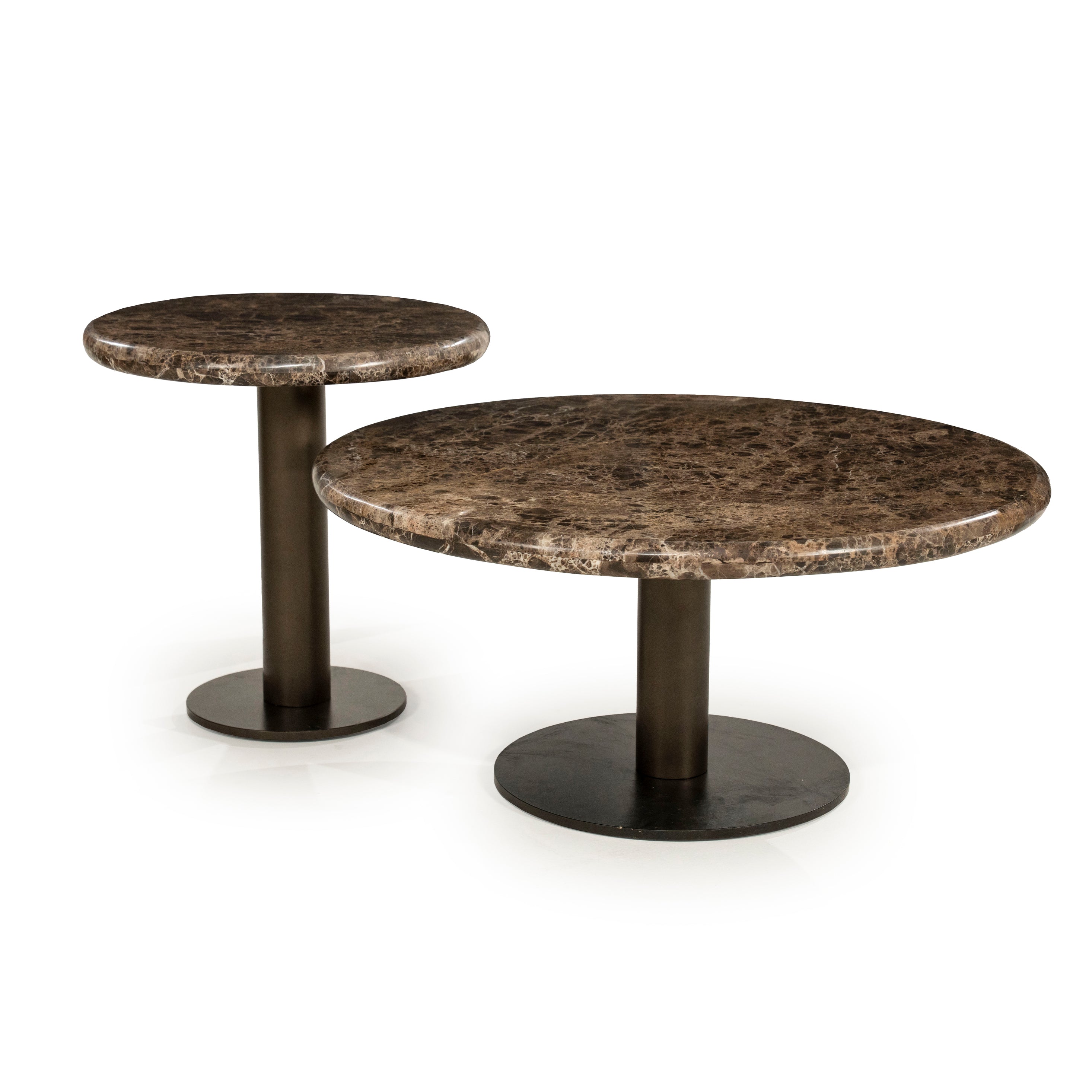 LUIGI Side Table Brown Marble