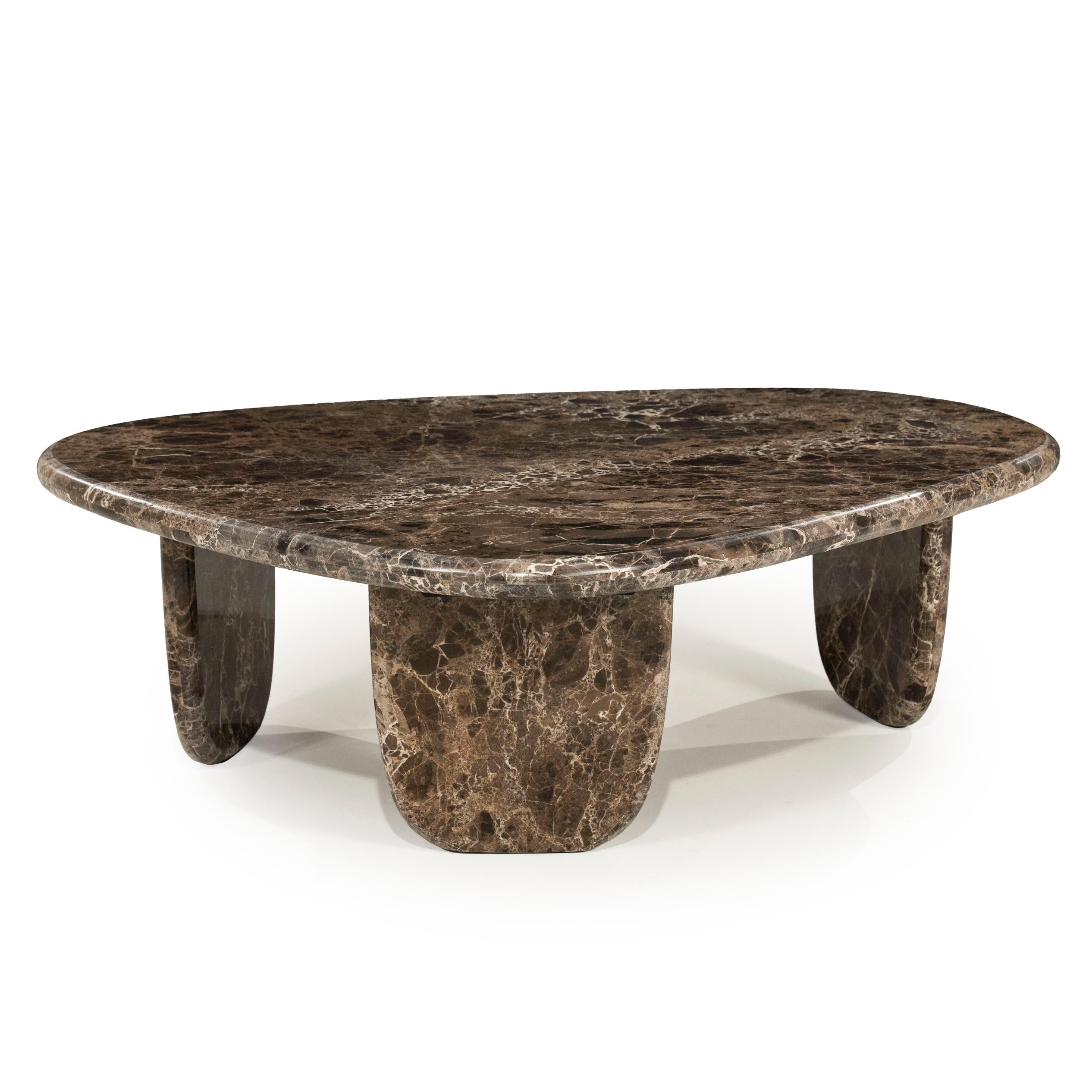 DEVIN Coffee Table Brown Emperador Marble