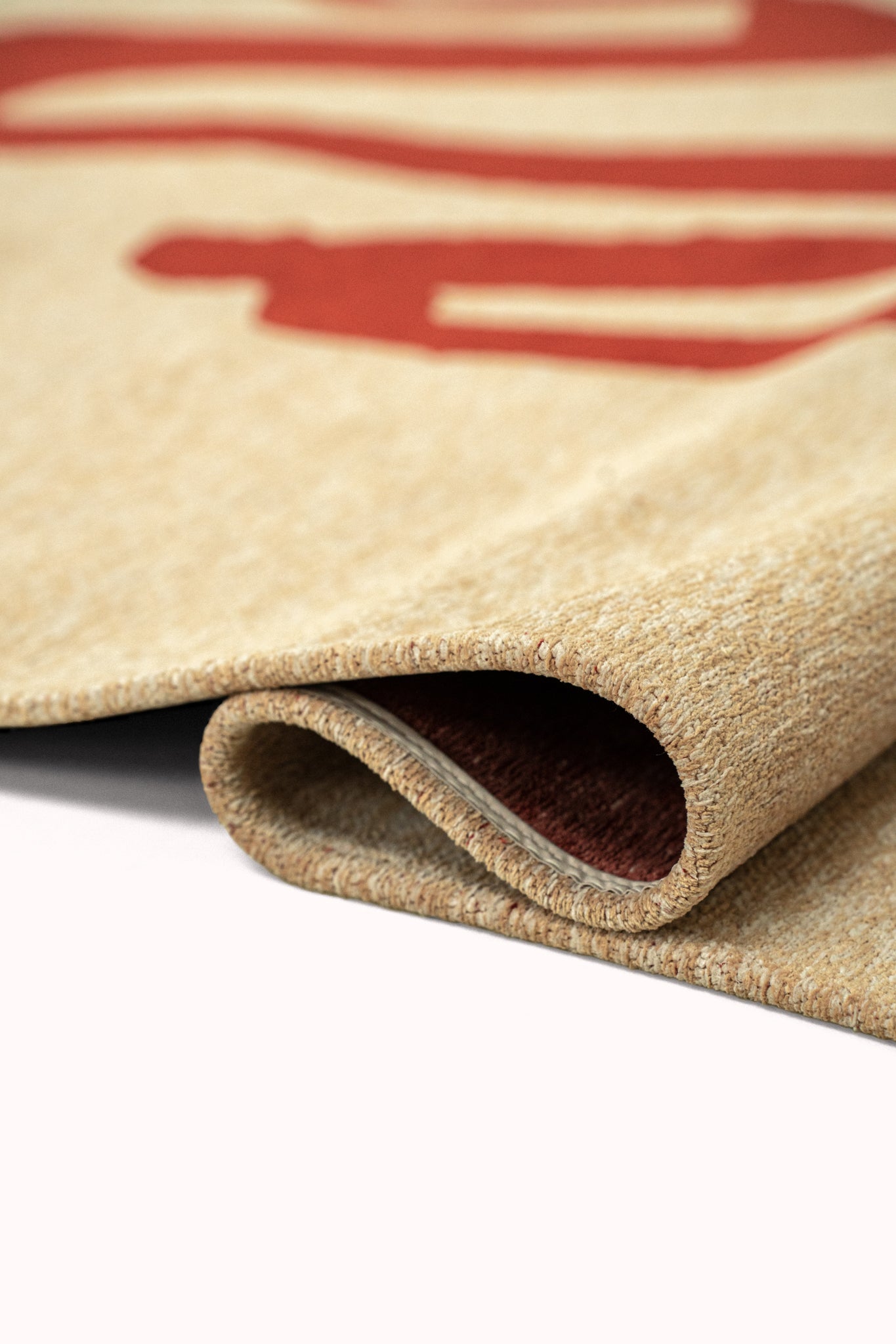 Teppich RIBBON beige mit Rot