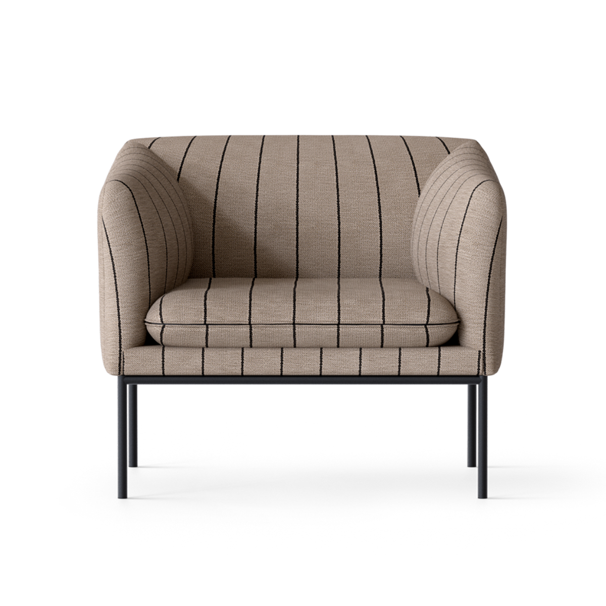 Fotel TURN piaskowy z czarnym – ferm LIVING