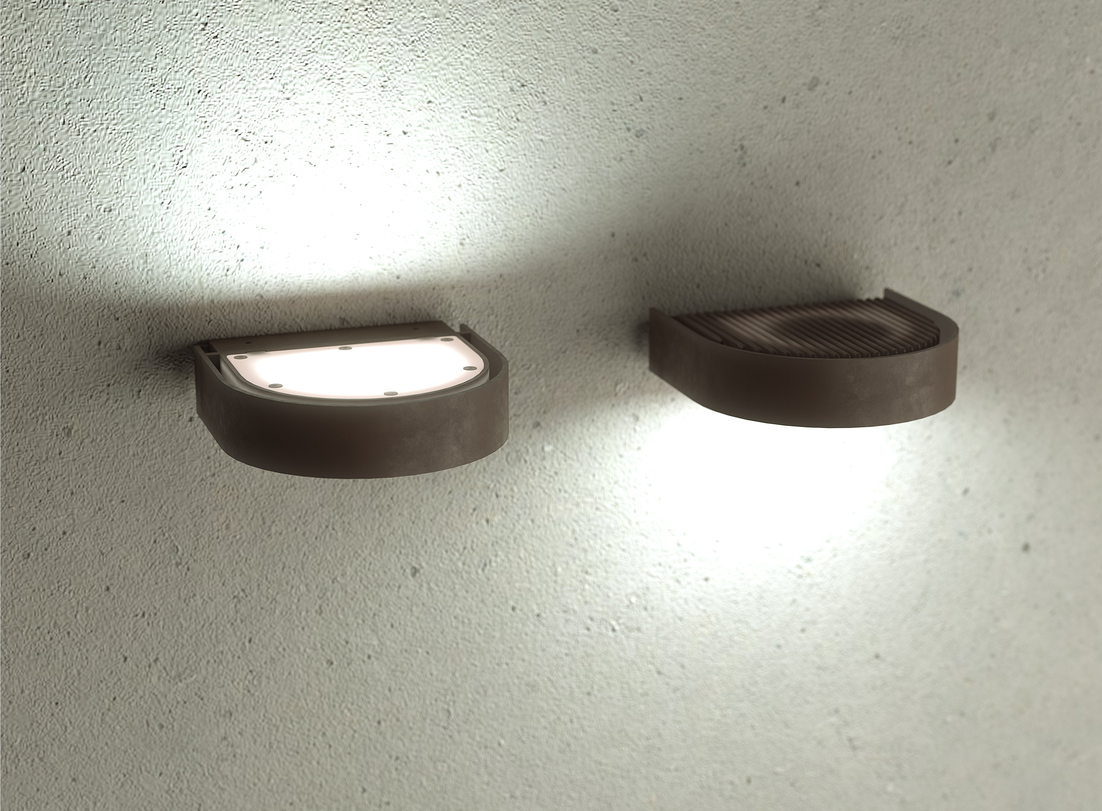 Wandlampe außen BRIM braun
