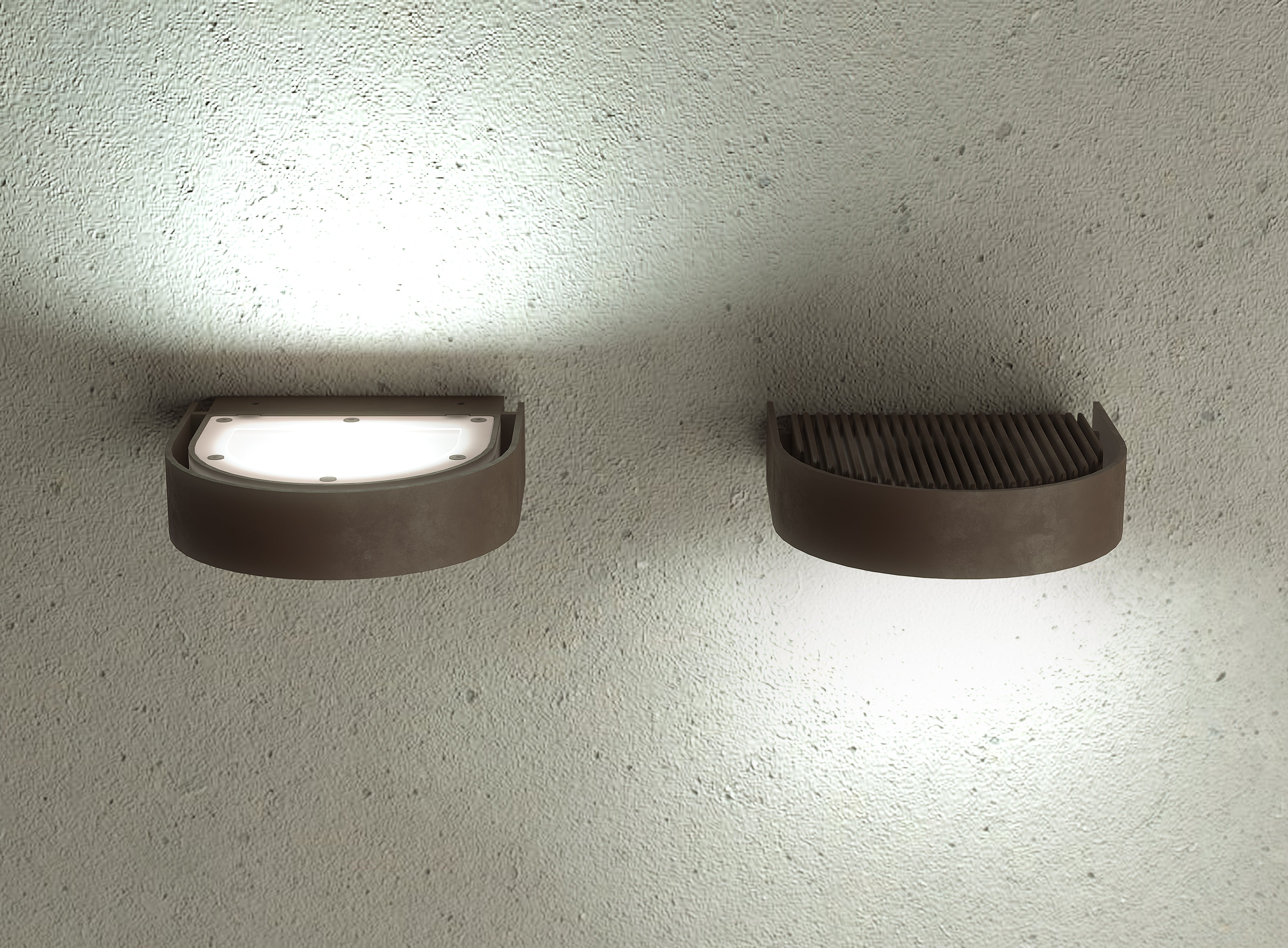 Wandlampe außen BRIM braun