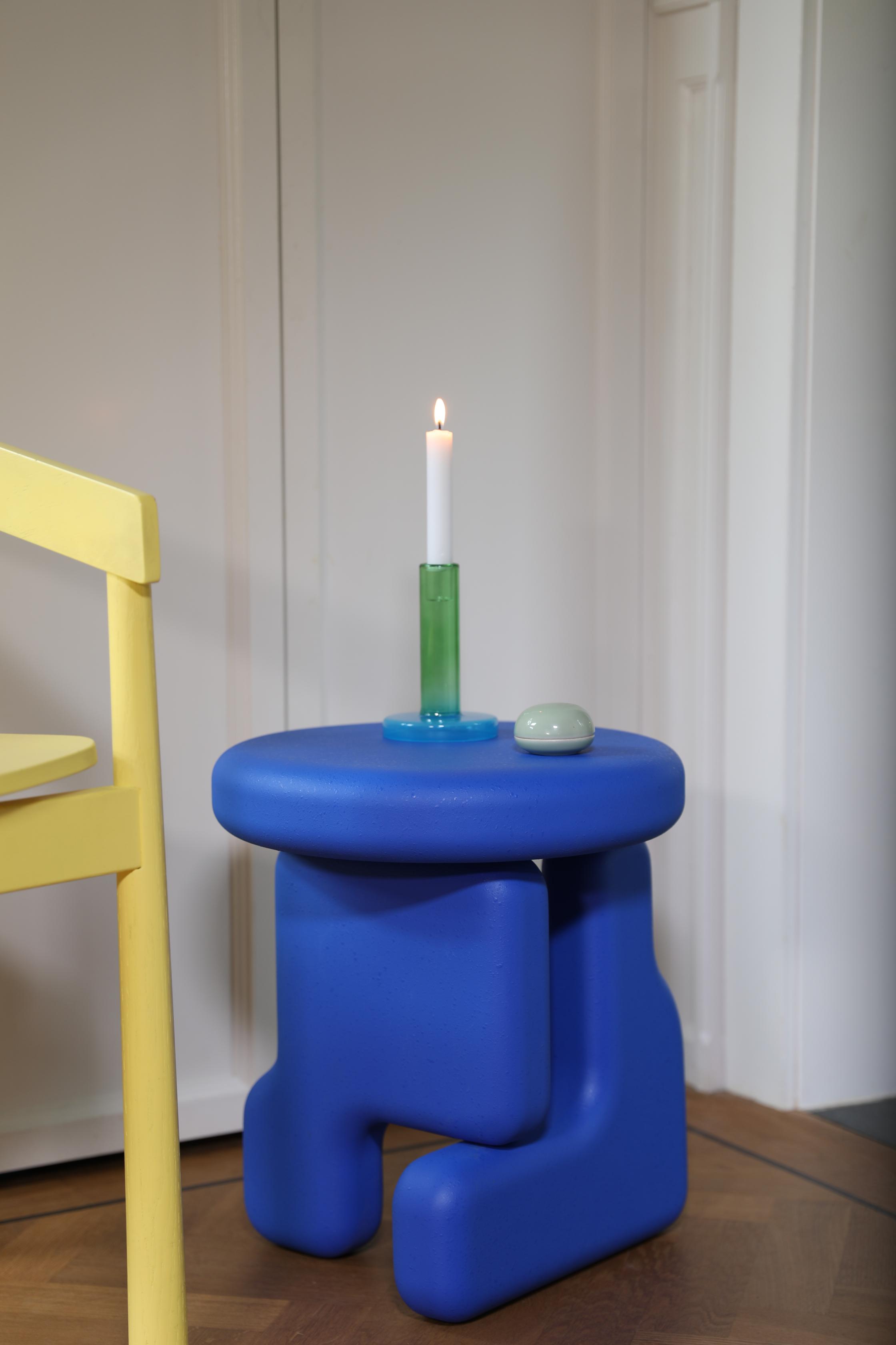PLOT blue side table