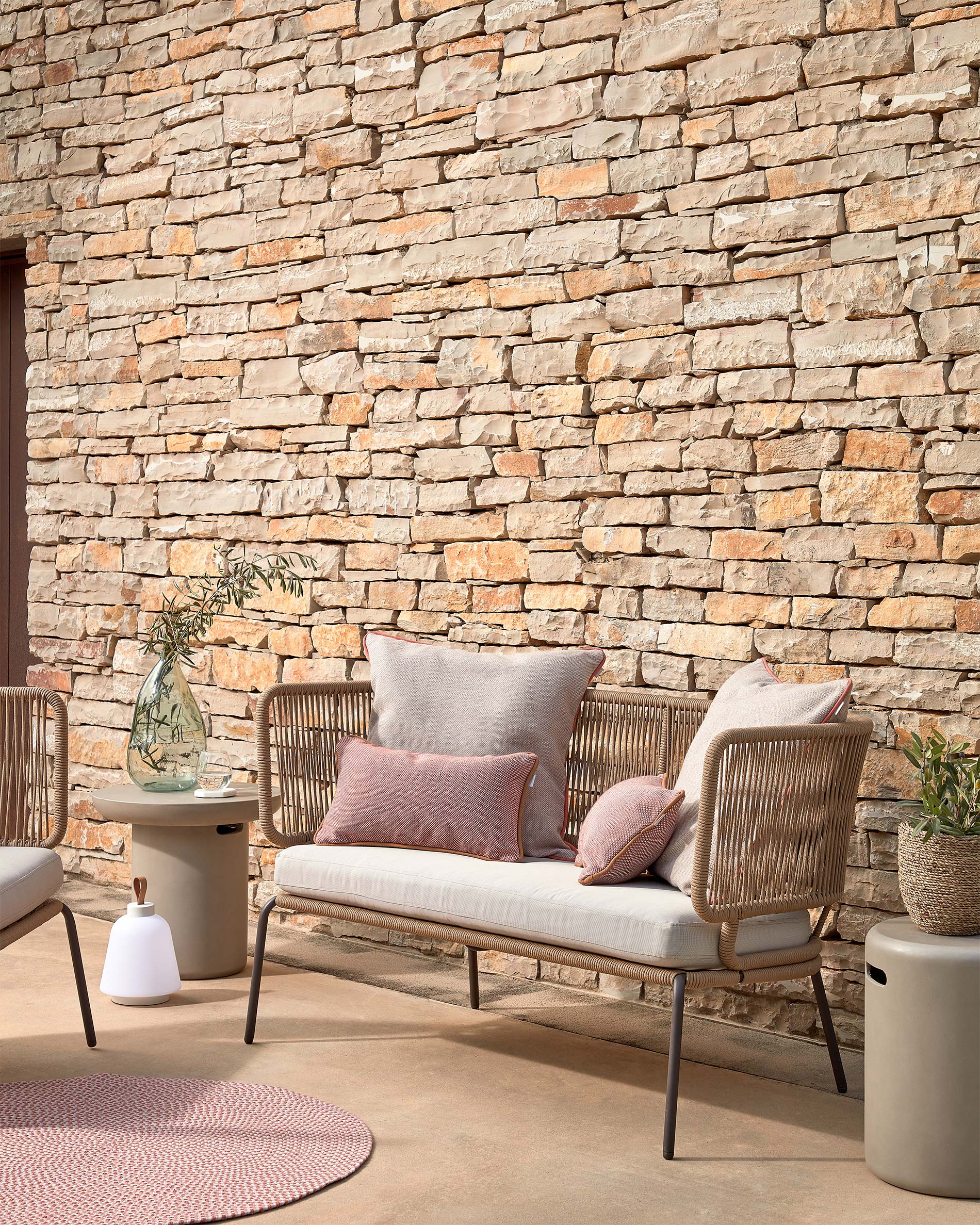 Nadin beige garden sofa