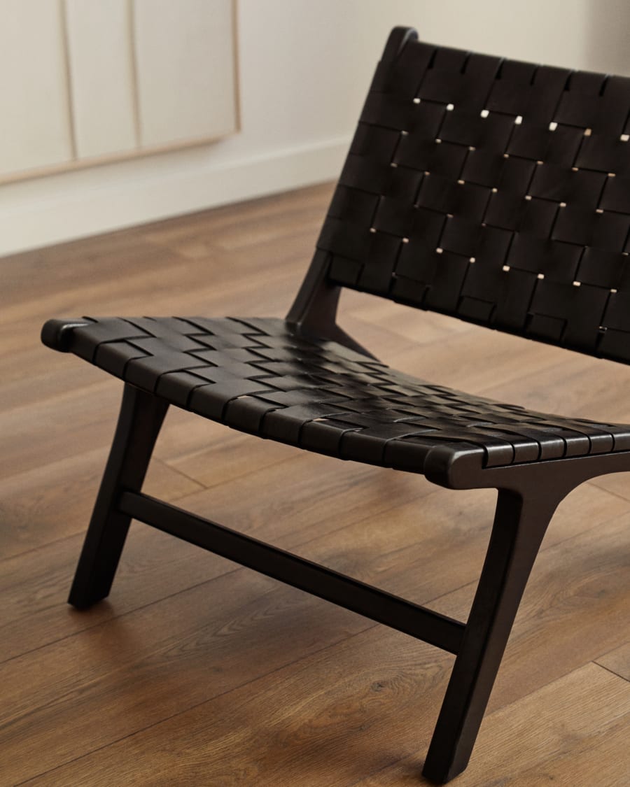 Calixt Sessel schwarzes Leder