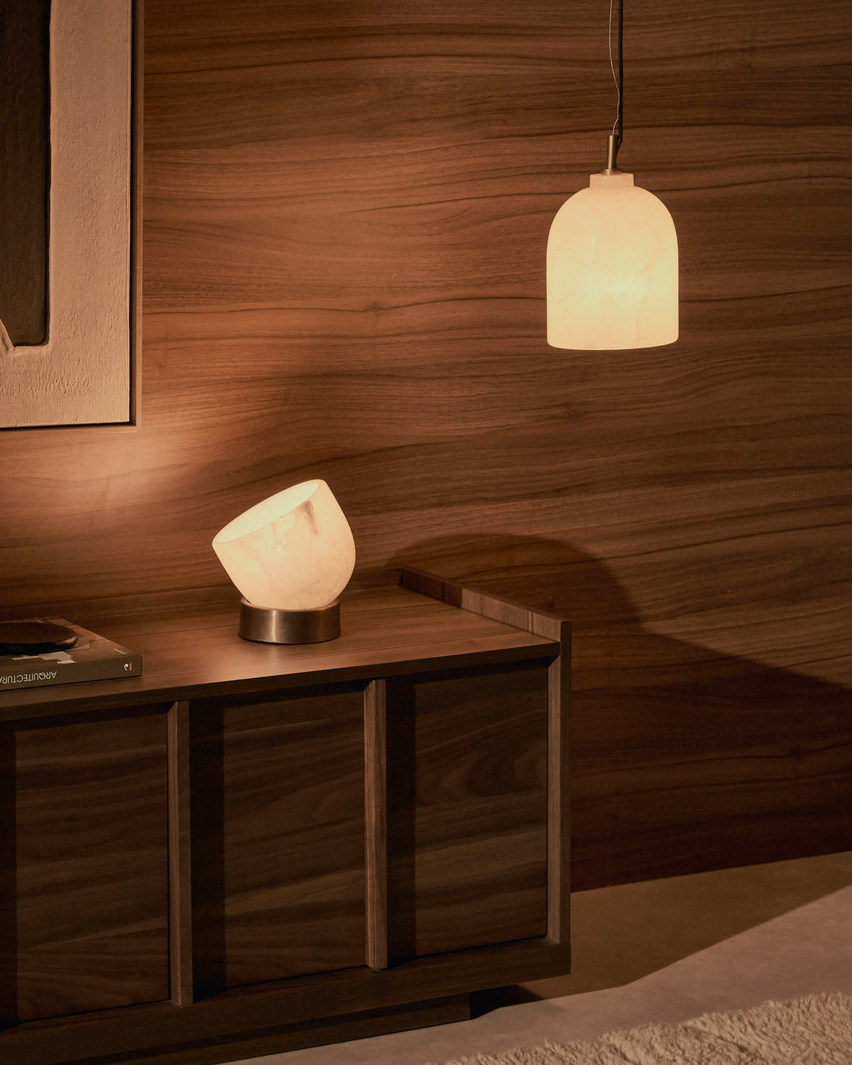 Lampa wisząca SHENLI alabaster – ujęcie 4