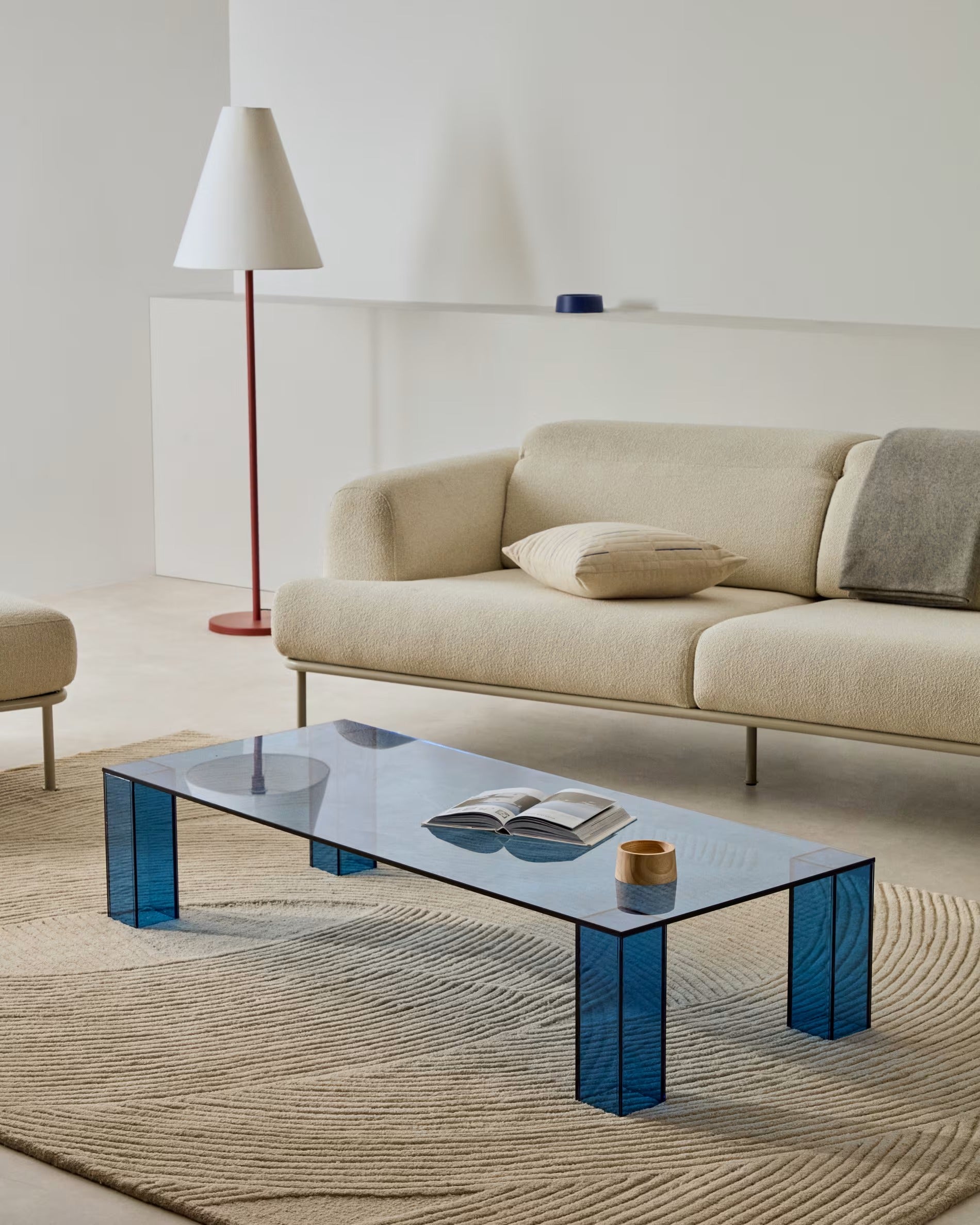 Couchtisch Adularia Blue Tempered Glas