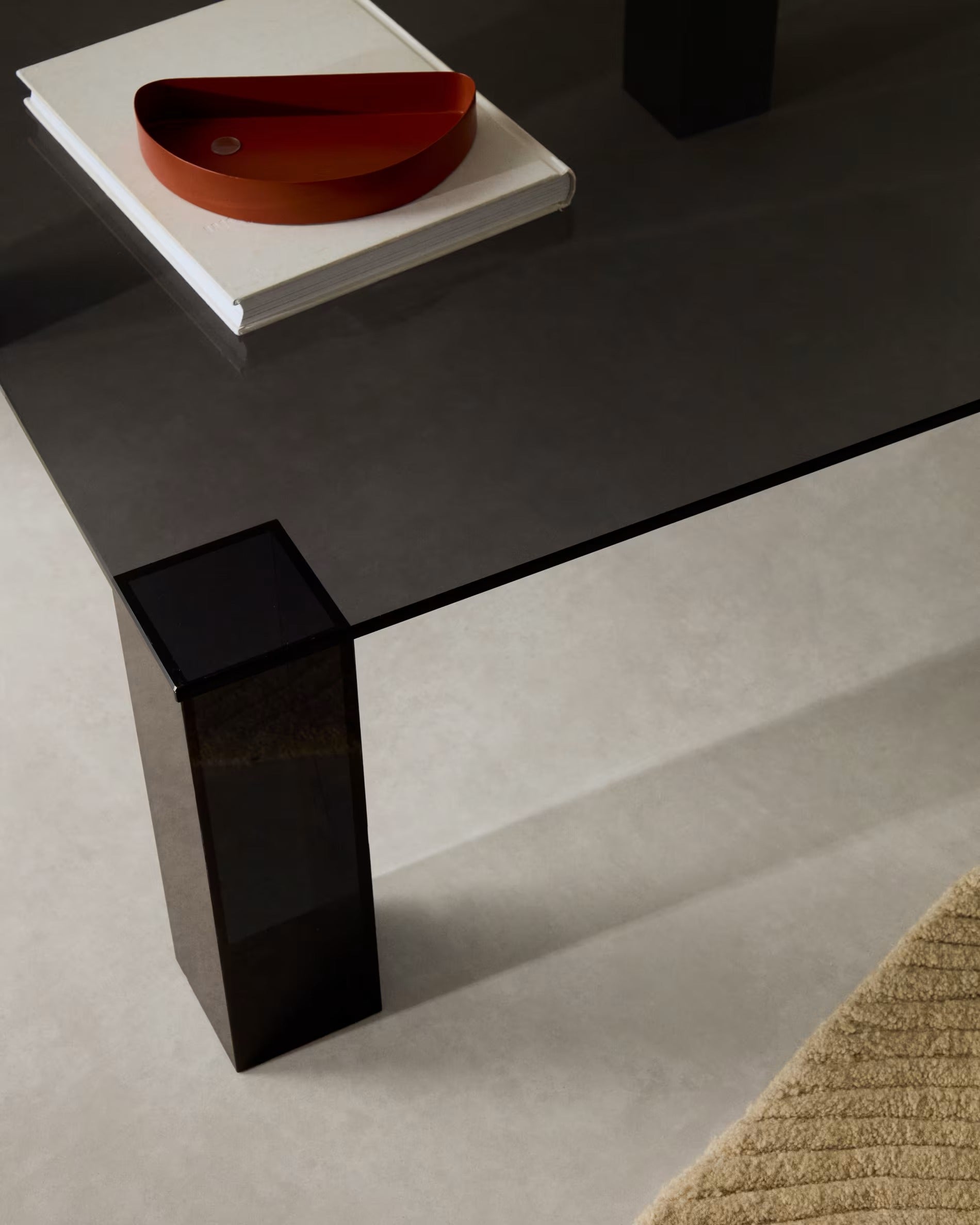 Square Coffee Table ADULARIA Dark Gray Tempered Glass