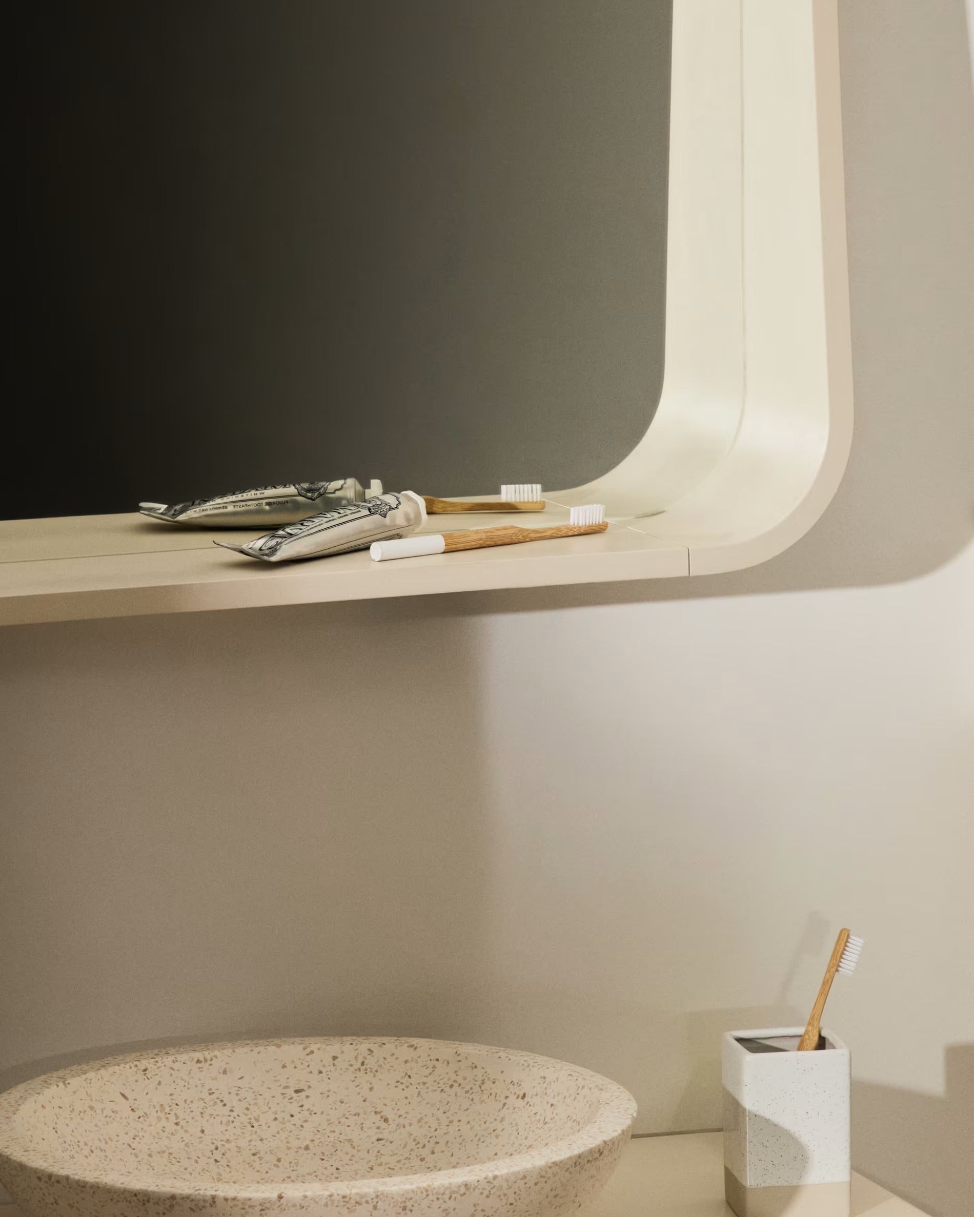 SALAYA beige bathroom mirror