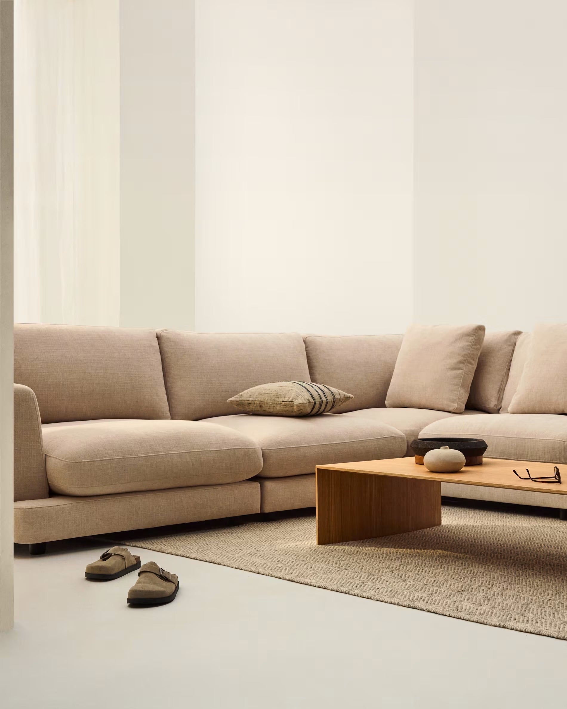 Ecksofa GALA beige Chenille