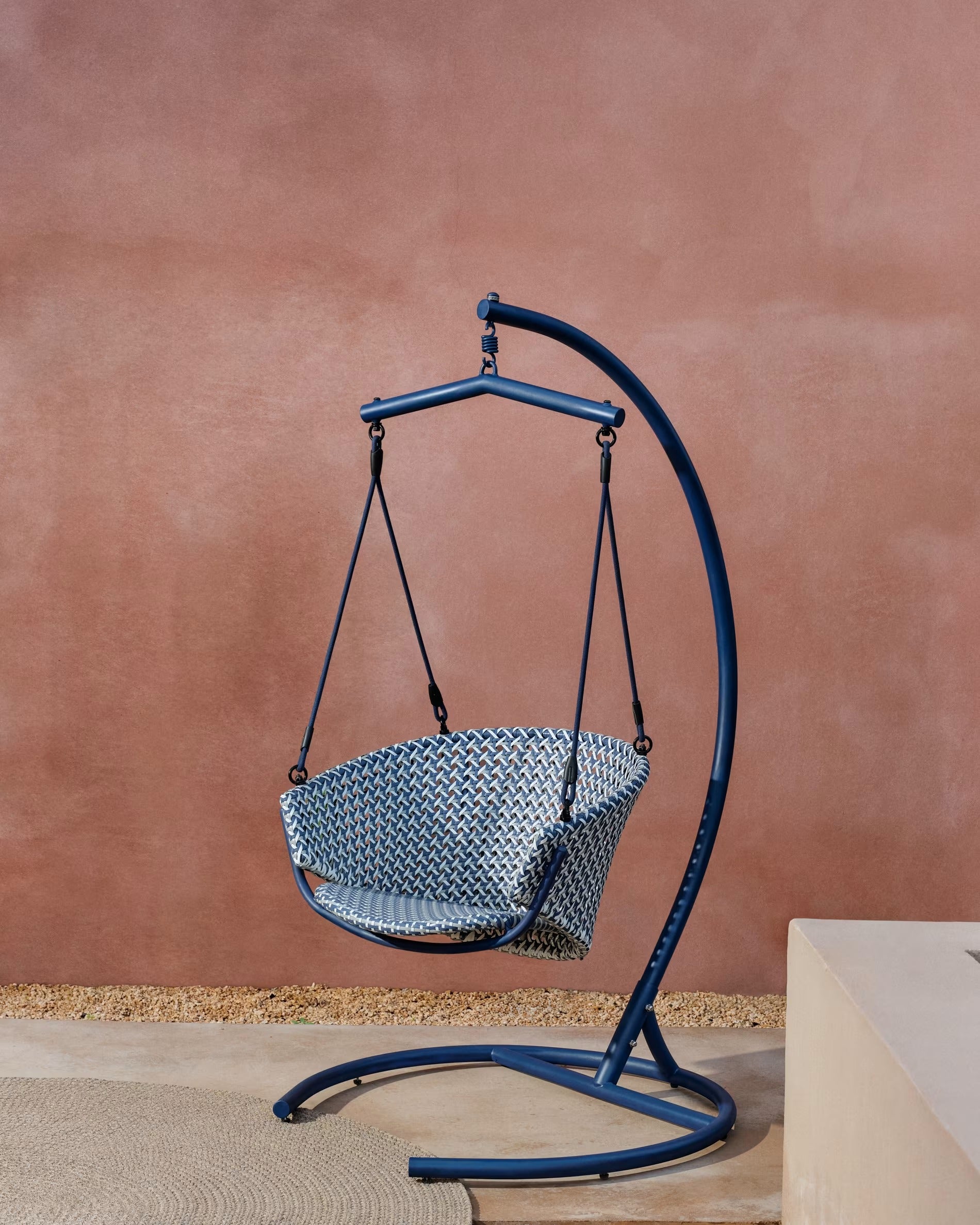 Chair suspended blue salt