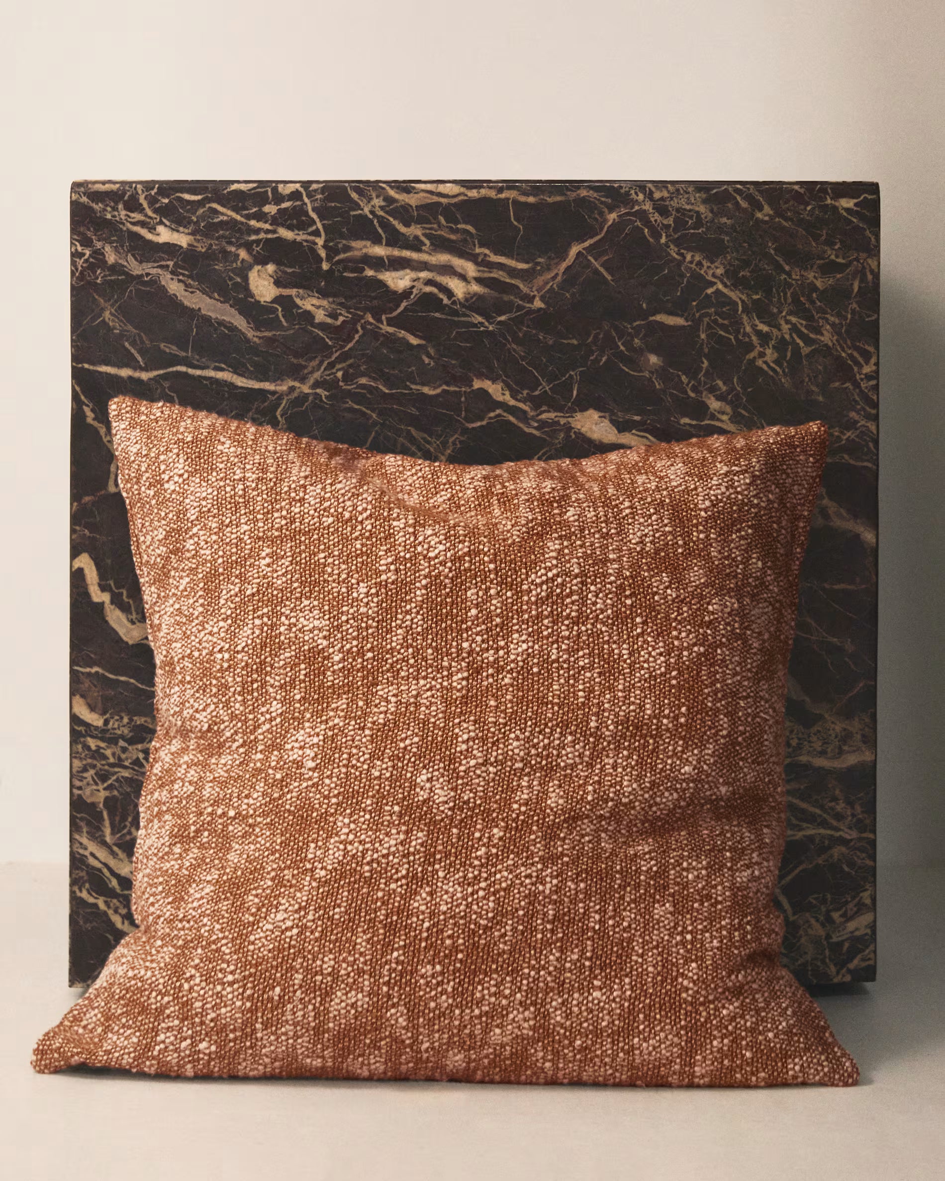 MEVINA cushion cover orange with beige