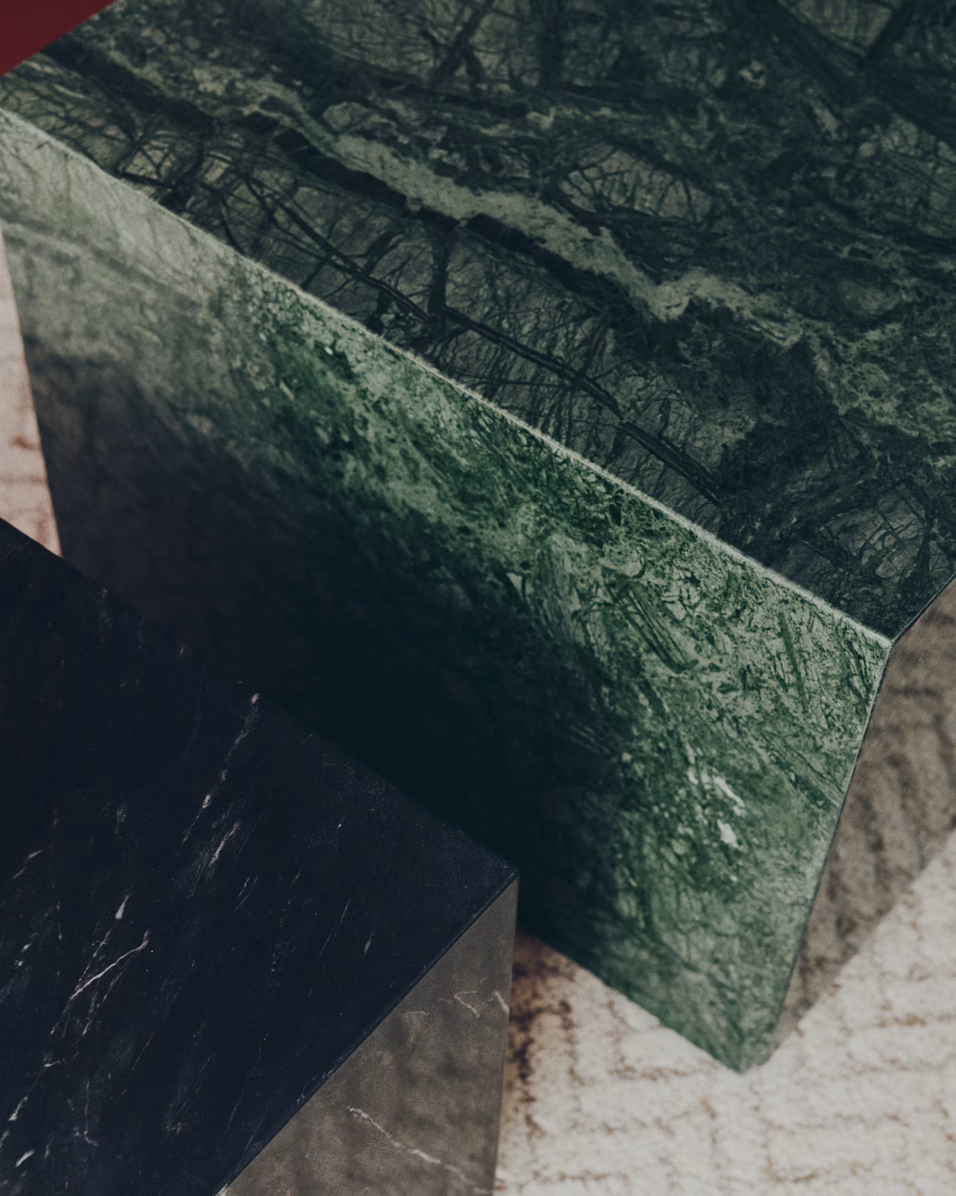 Couchtisch SOREIN grüner Marmor