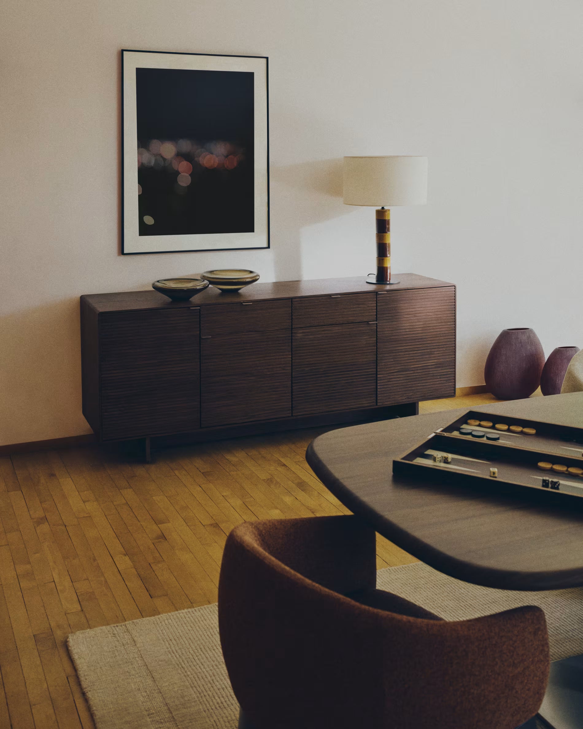 Kommode NORLEN dunkelbraun Nussbaumfurnier