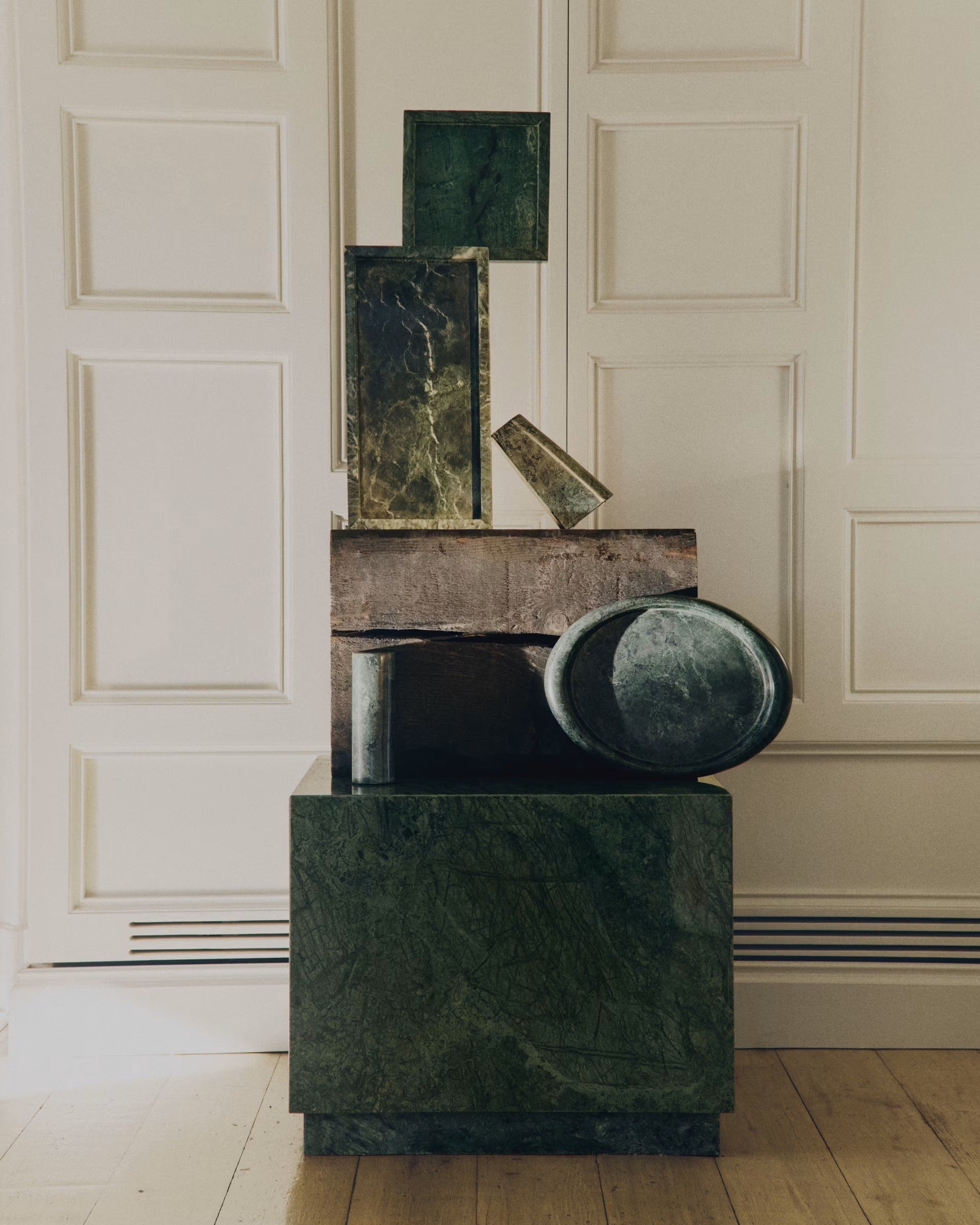 Serela Green Marble Tray