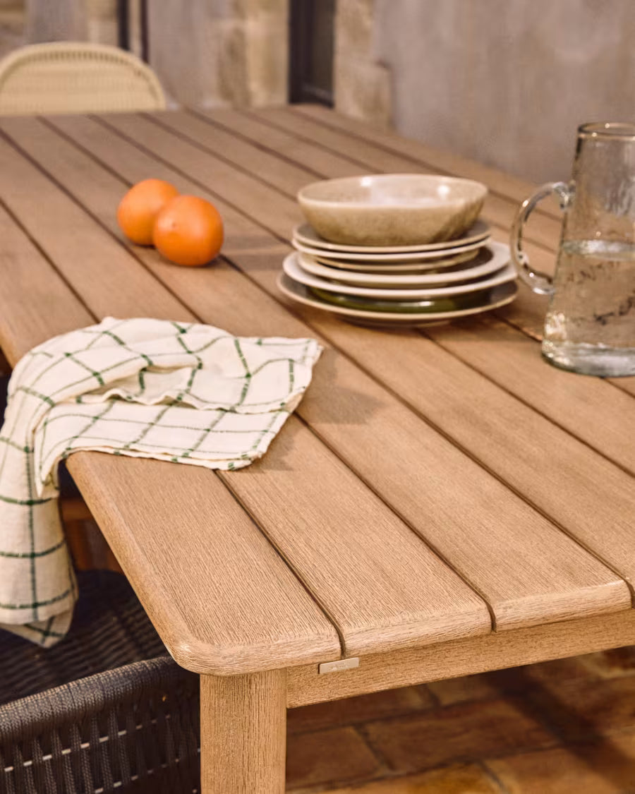 SORI Garden Set Acacia Wood with Beige Finish