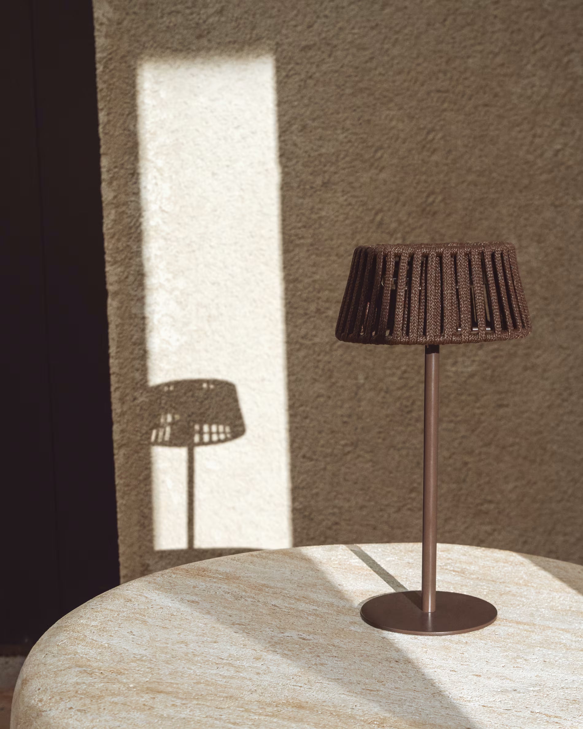 Solar-Gartenlampe ALDET braun
