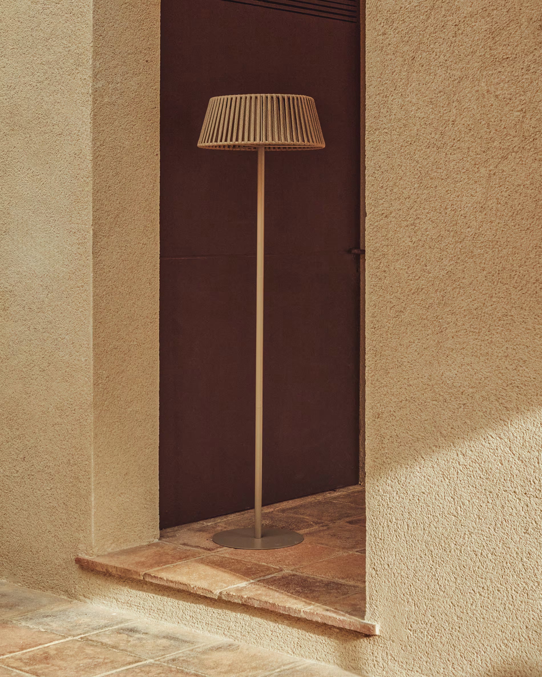 Solar-Stehlampe ALDET beige