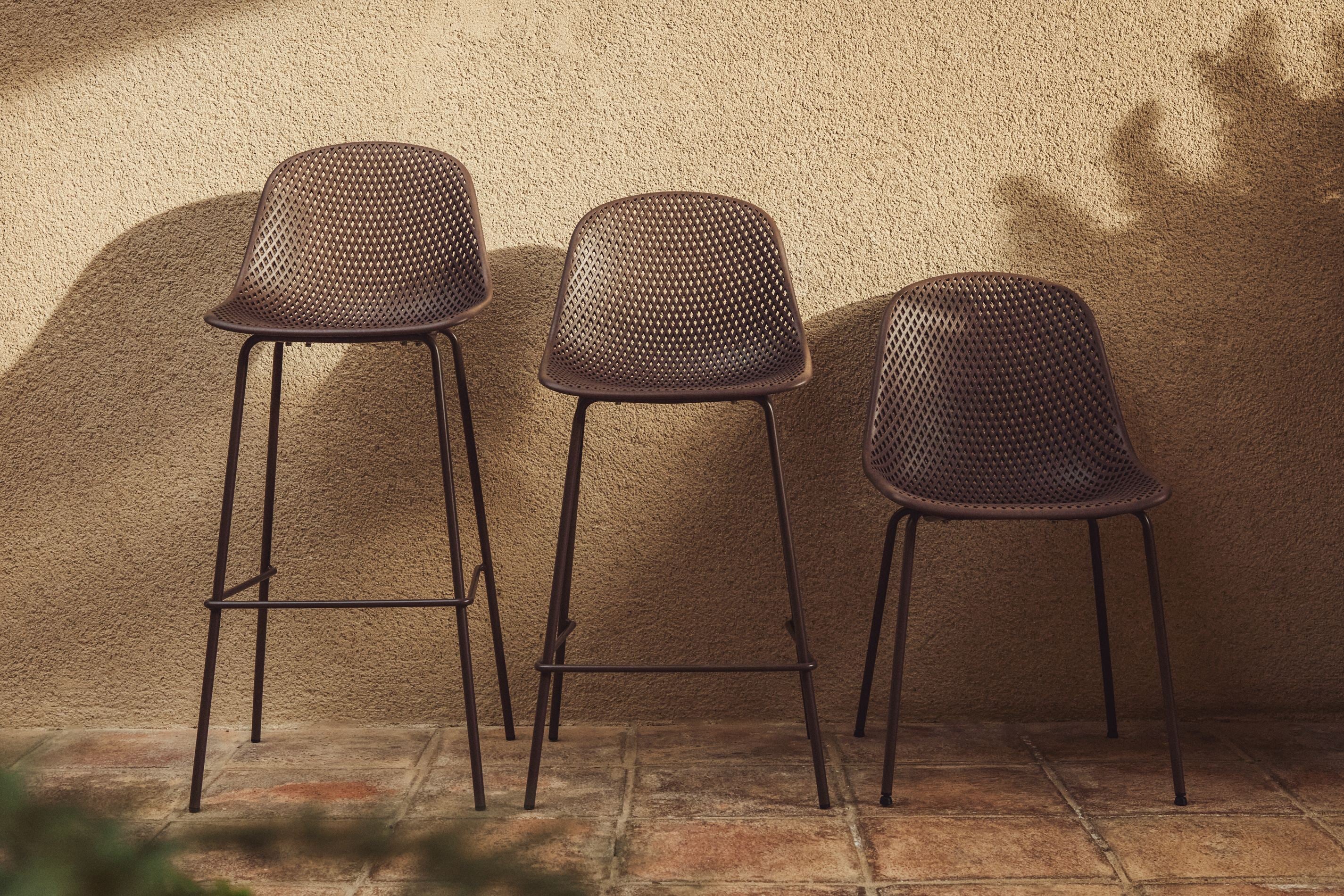 QUINBY Brown Garden Stool