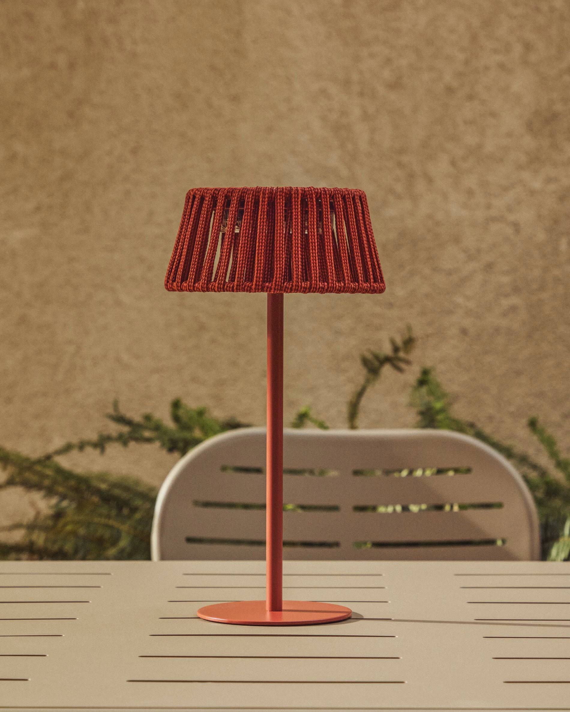 Solar-Gartenlampe ALDET Terrakotta