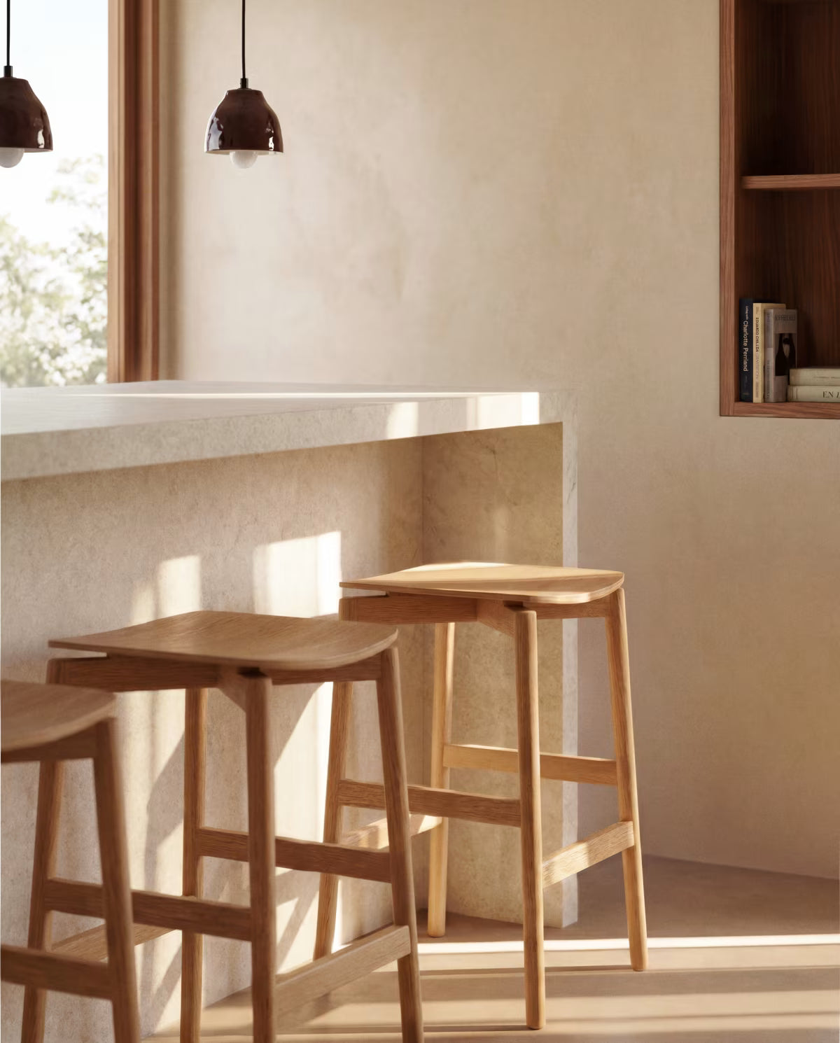 Hocker EVERA aus Eiche
