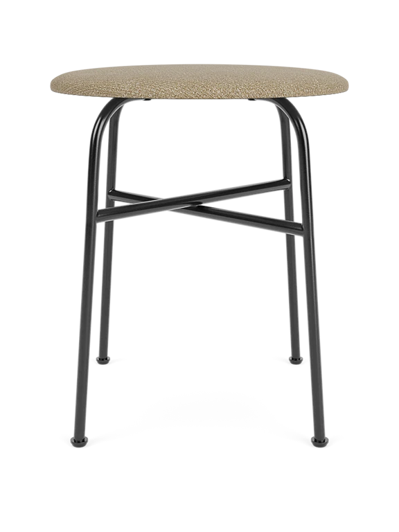 Hocker AFTEROOM beige Boucle mit Stahlbasis