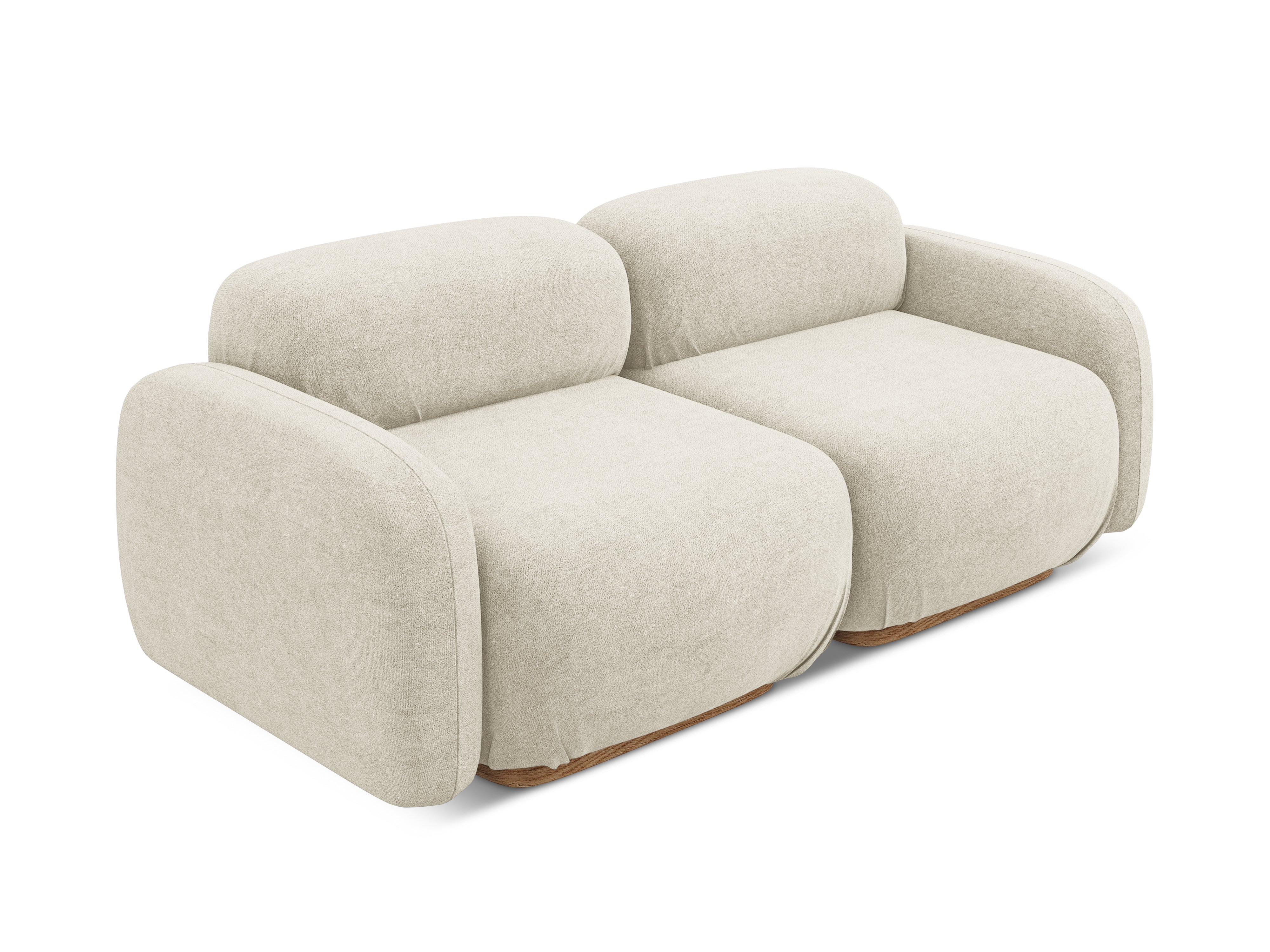 Modulares 3-Sitzer Sofa AILANI hellbeige Boucle