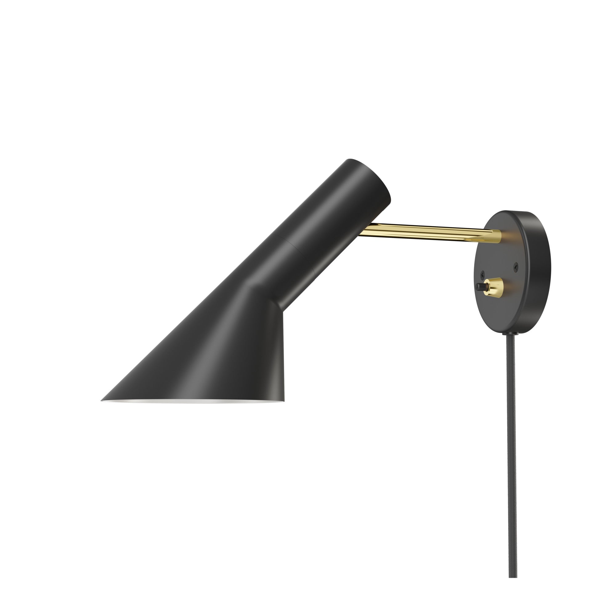 AJ Wall Lamp Black with Brass
