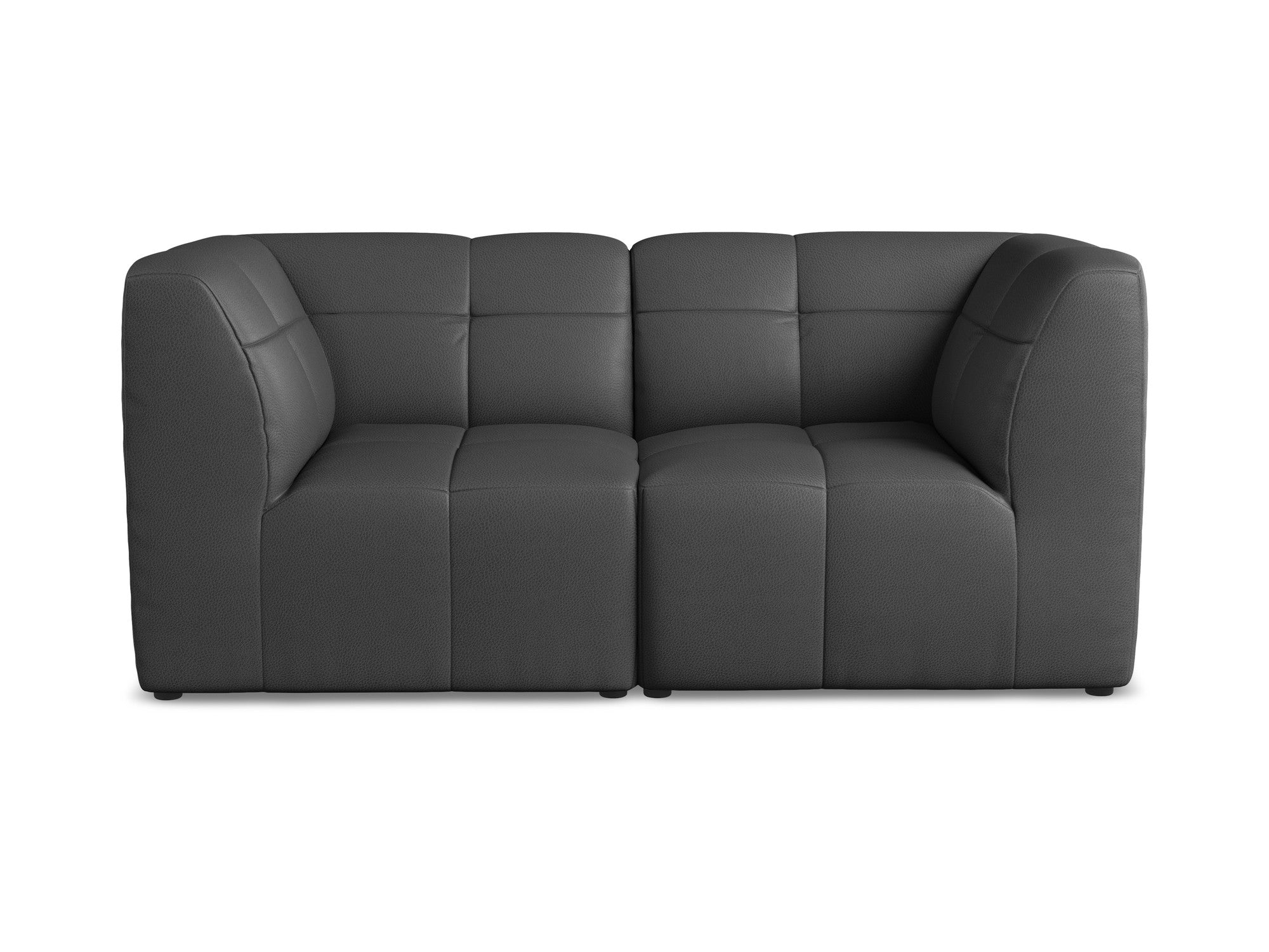 Modular 2-Seater Sofa ALOHA Gray Eco-Leather