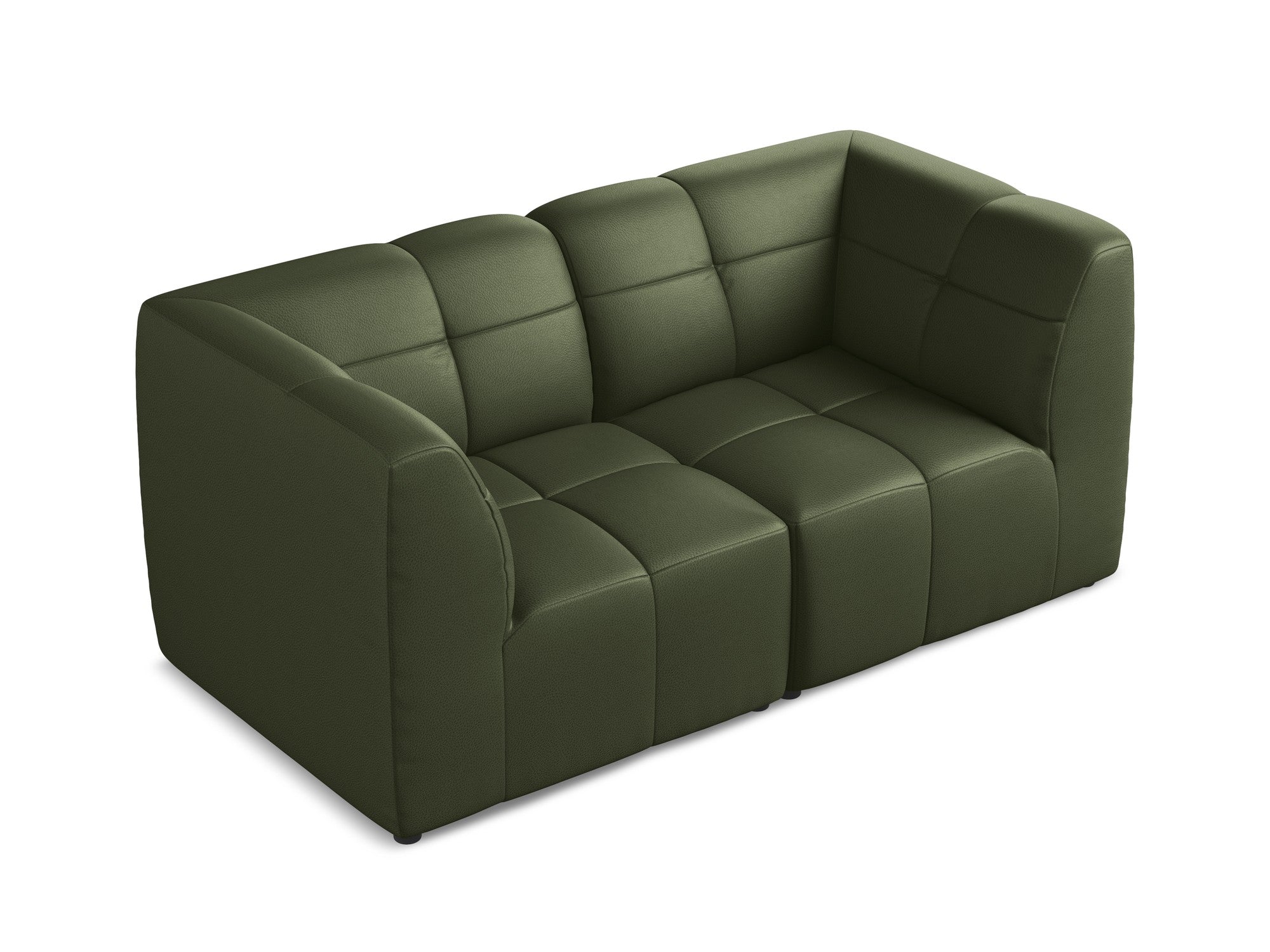 Modular 2-Seater Sofa ALOHA Dark Green Faux Leather