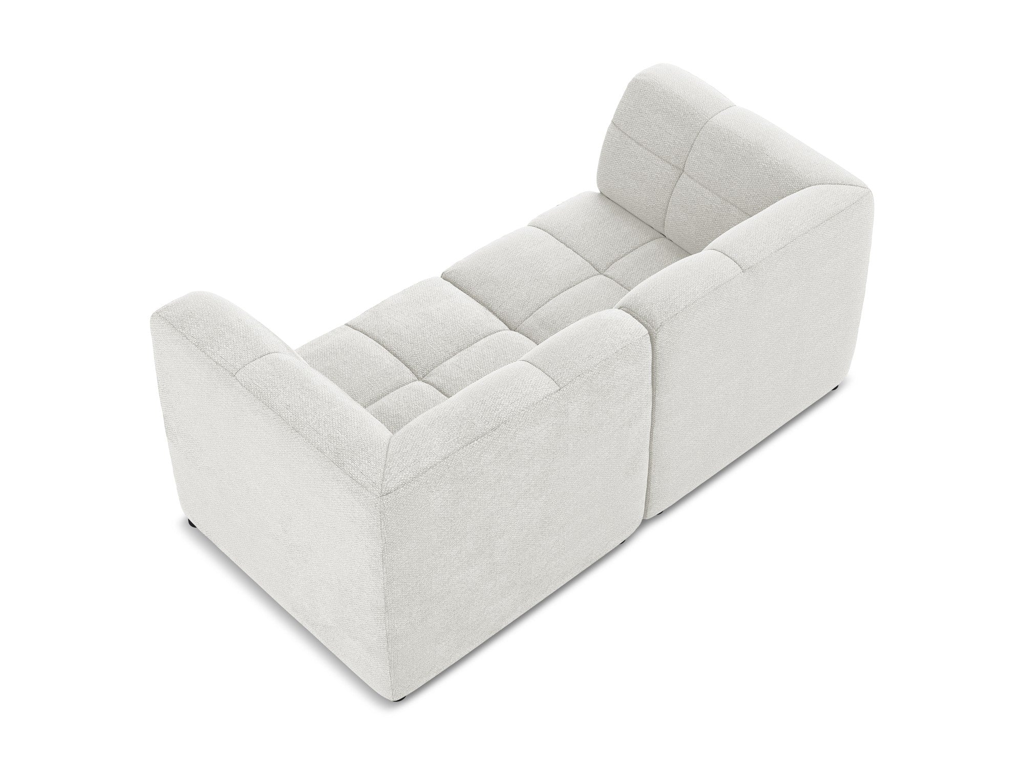 Modulares 2-Sitzer Sofa ALOHA weißer Boucle