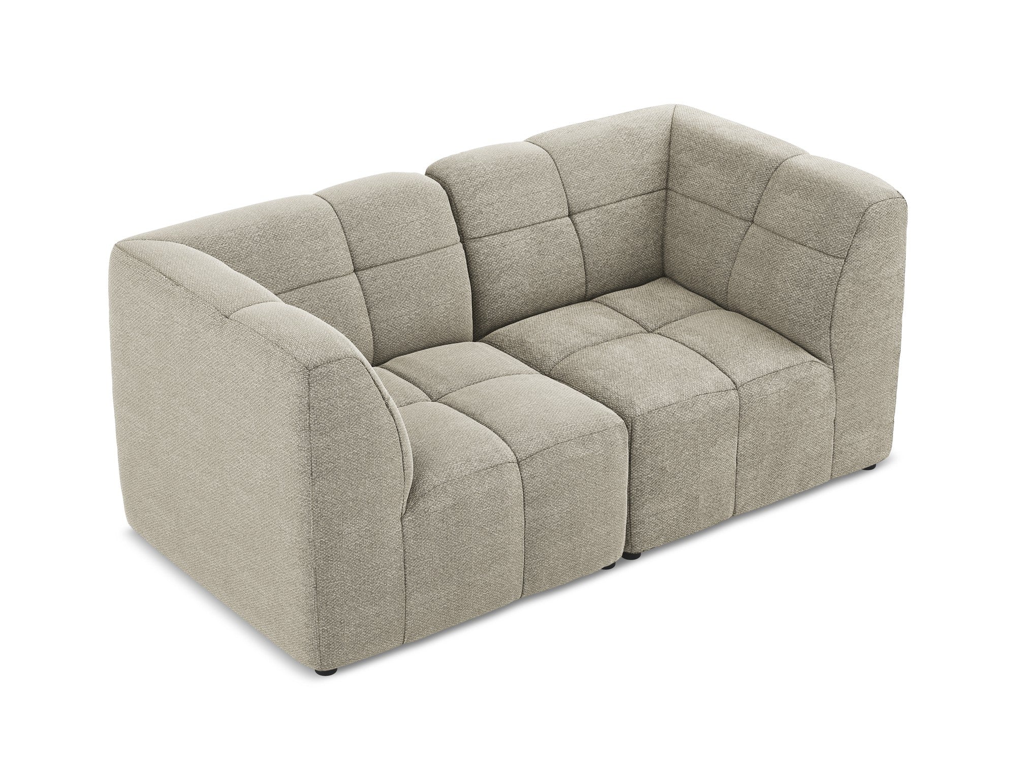 2-seater modular sofa ALOHA taupe boucle