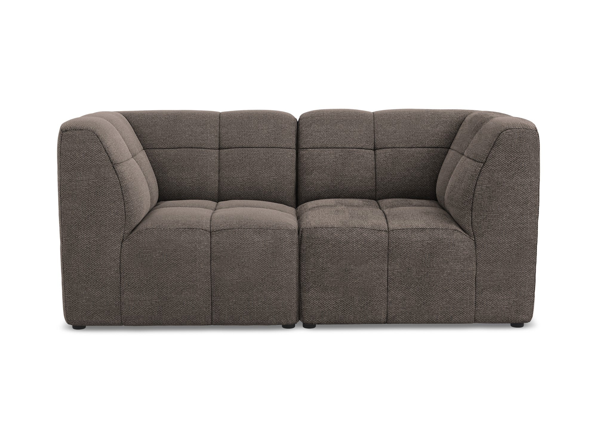 Modulares 2-Sitzer Sofa ALOHA schokoladenfarbener Boucle