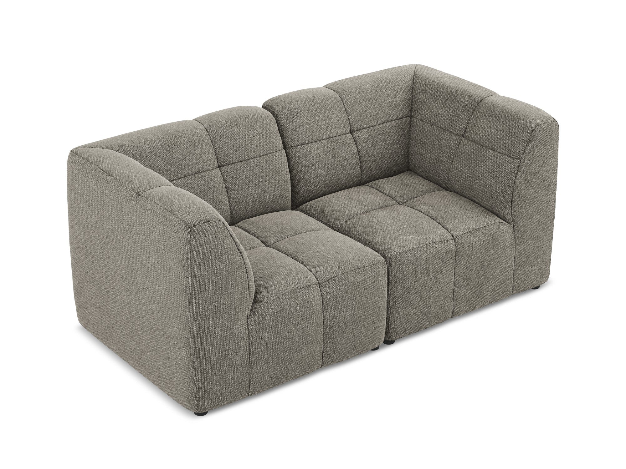 Modulares 2-Sitzer Sofa ALOHA grauer Boucle