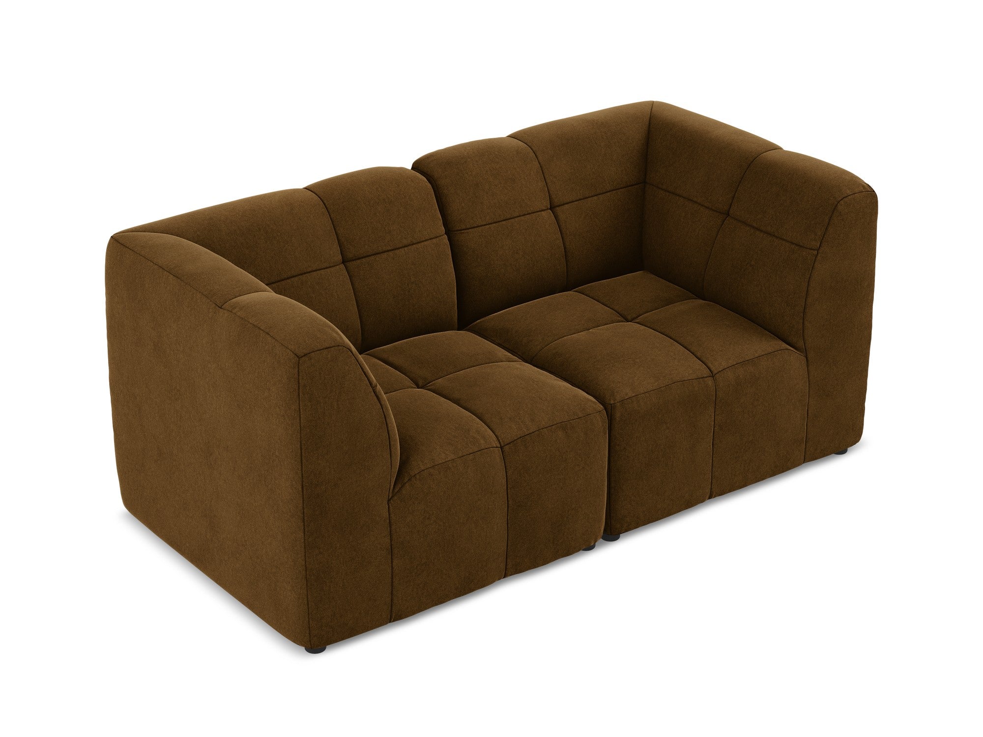 Velvet modular sofa for 2 ALOHA mustard