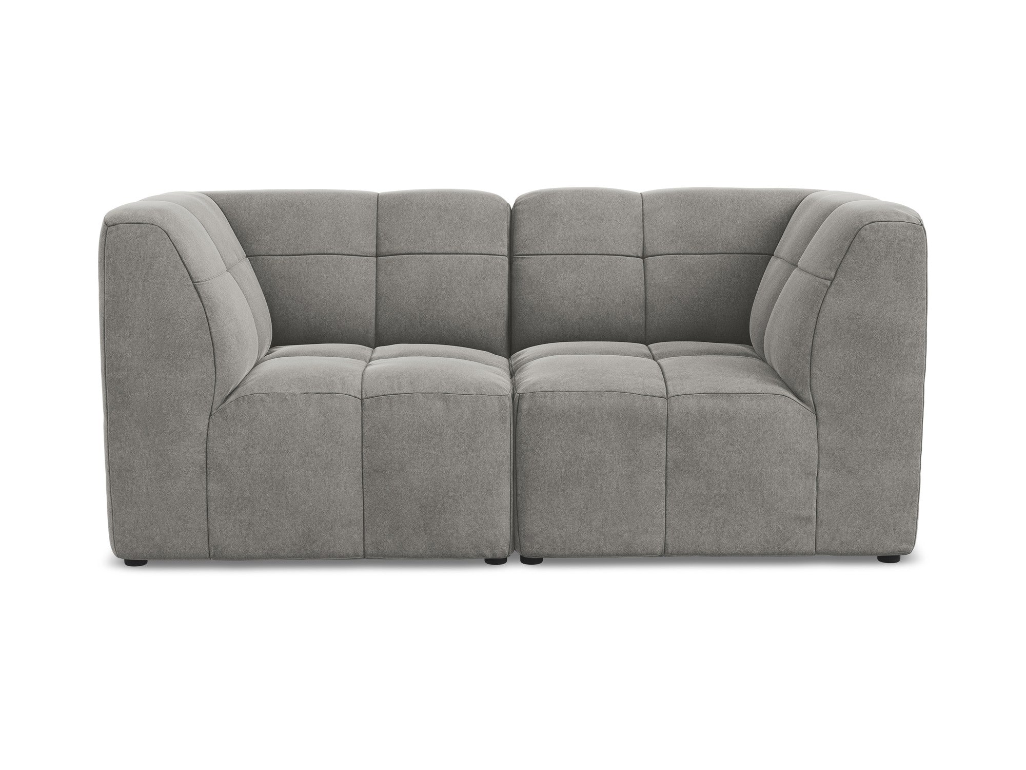 Gray velvet modular sofa for two ALOHA