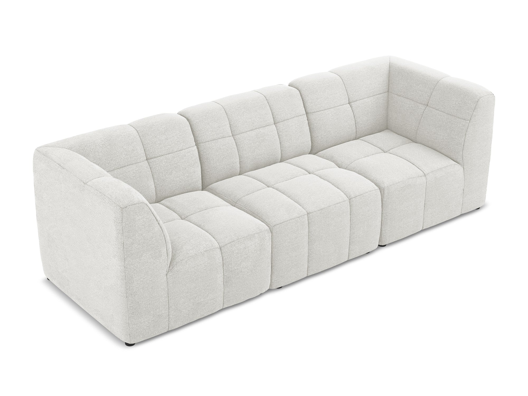 3-seater modular sofa ALOHA white boucle