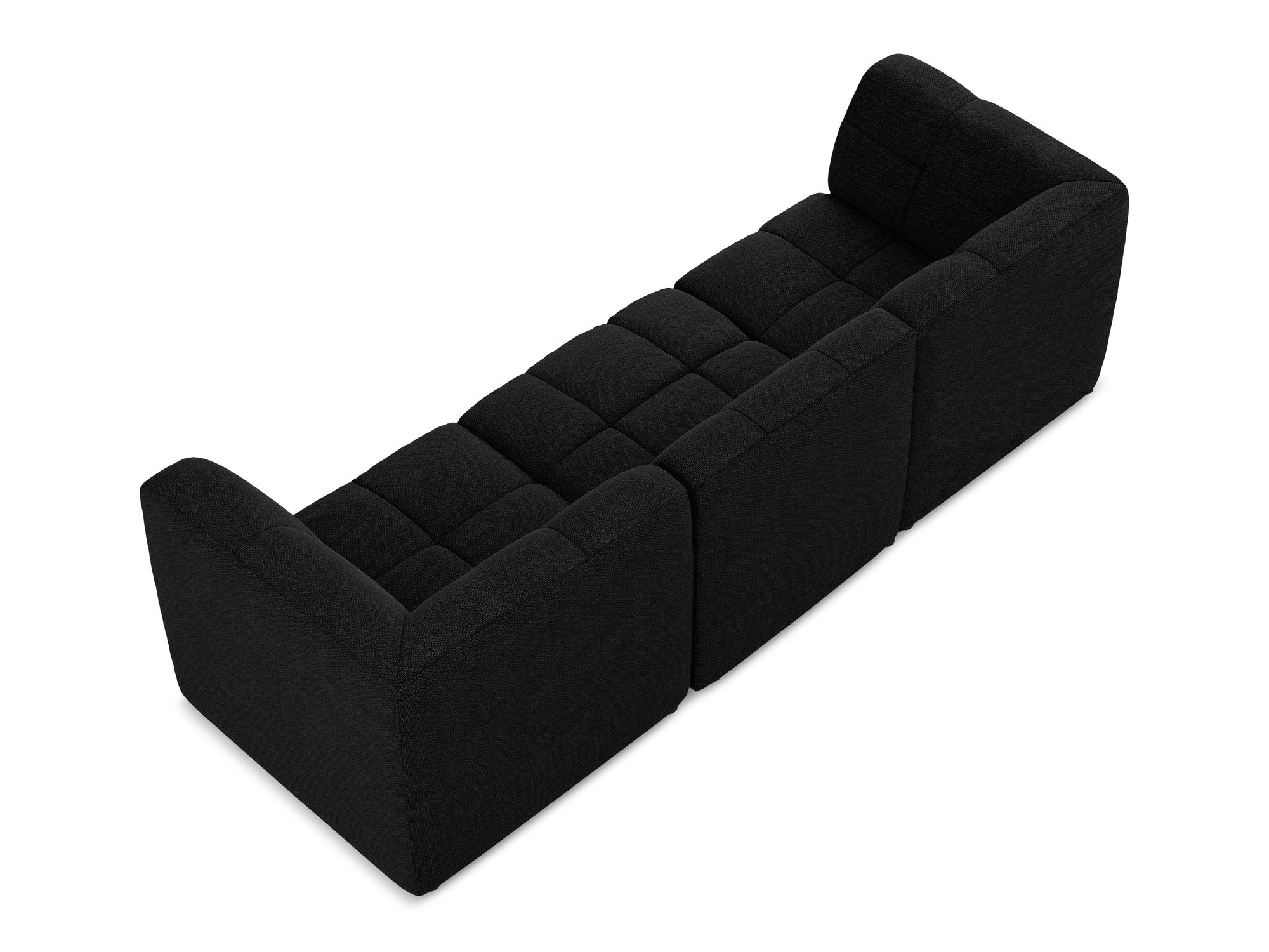3-seater modular sofa ALOHA black boucle