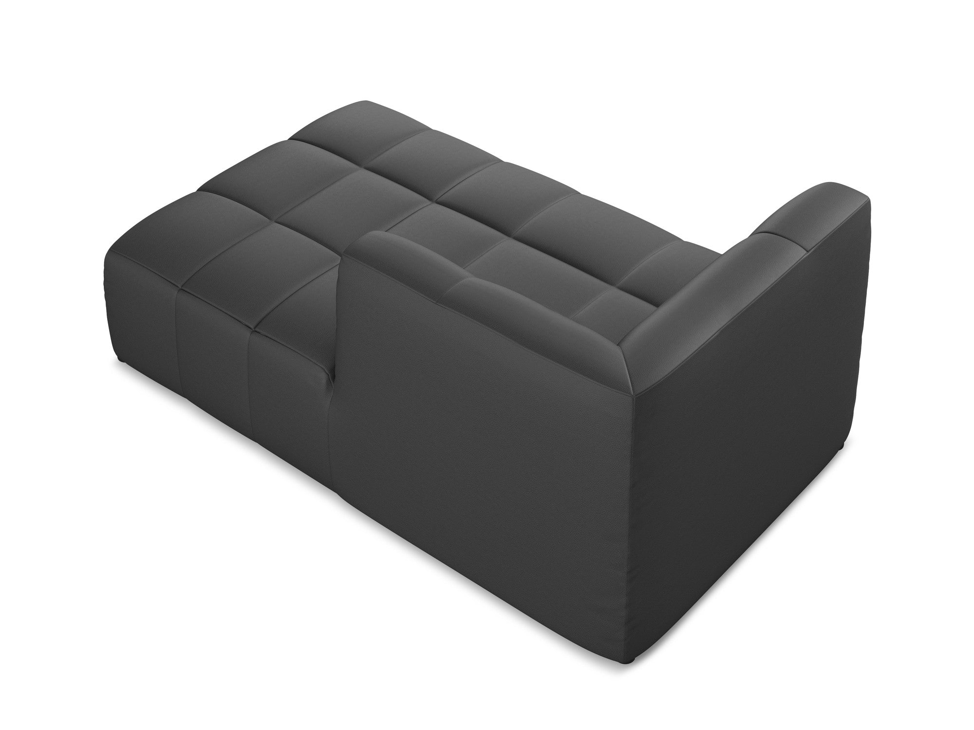 Rechtsseitiger Szezlong ALOHA graues Kunstleder