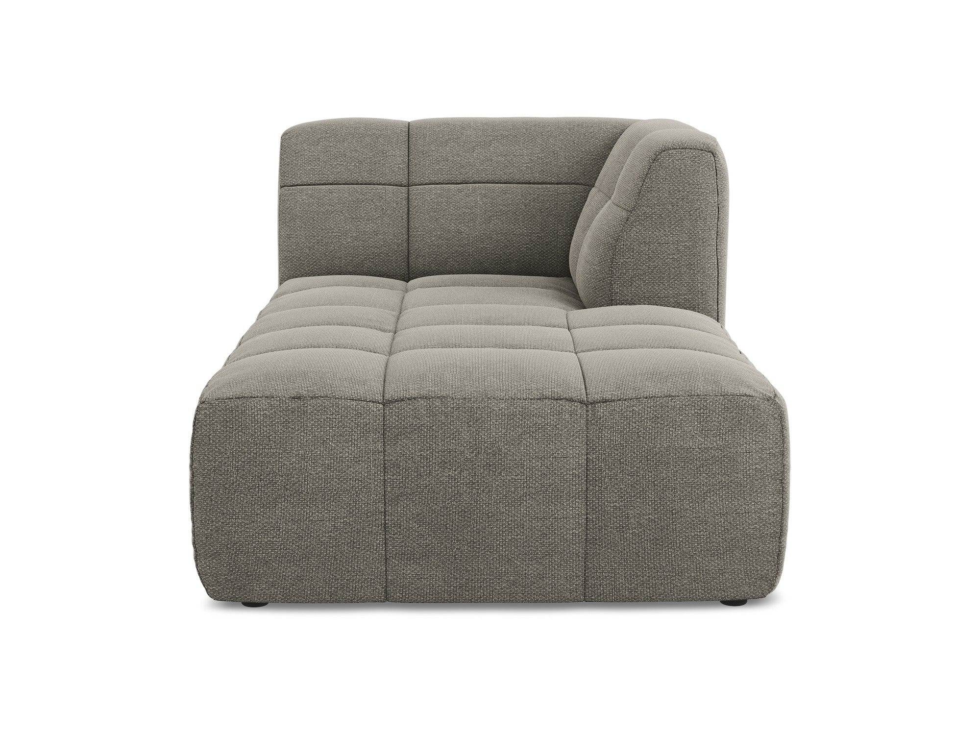 Right-facing chaise lounge ALOHA gray boucle