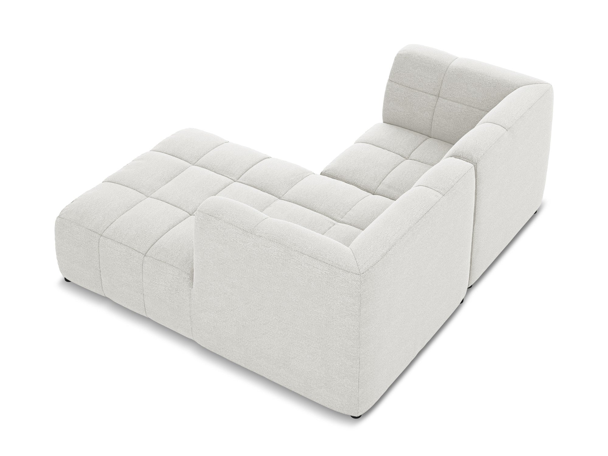 Modularer Ecksofa rechtsseitig 2-sitzig ALOHA weiß Boucle