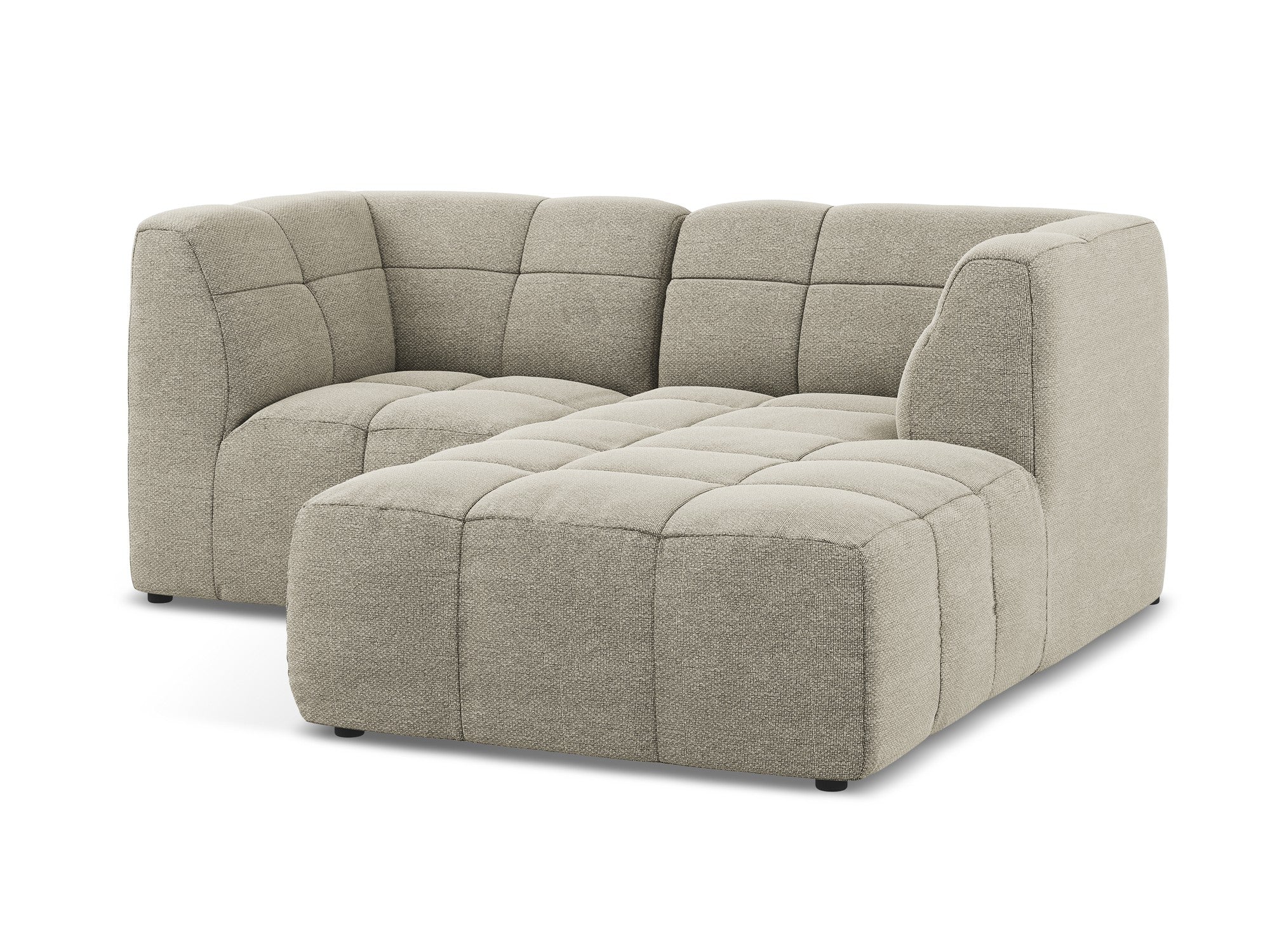 Modularer Ecksofa rechtsseitig 2-sitzig ALOHA taupe Boucle