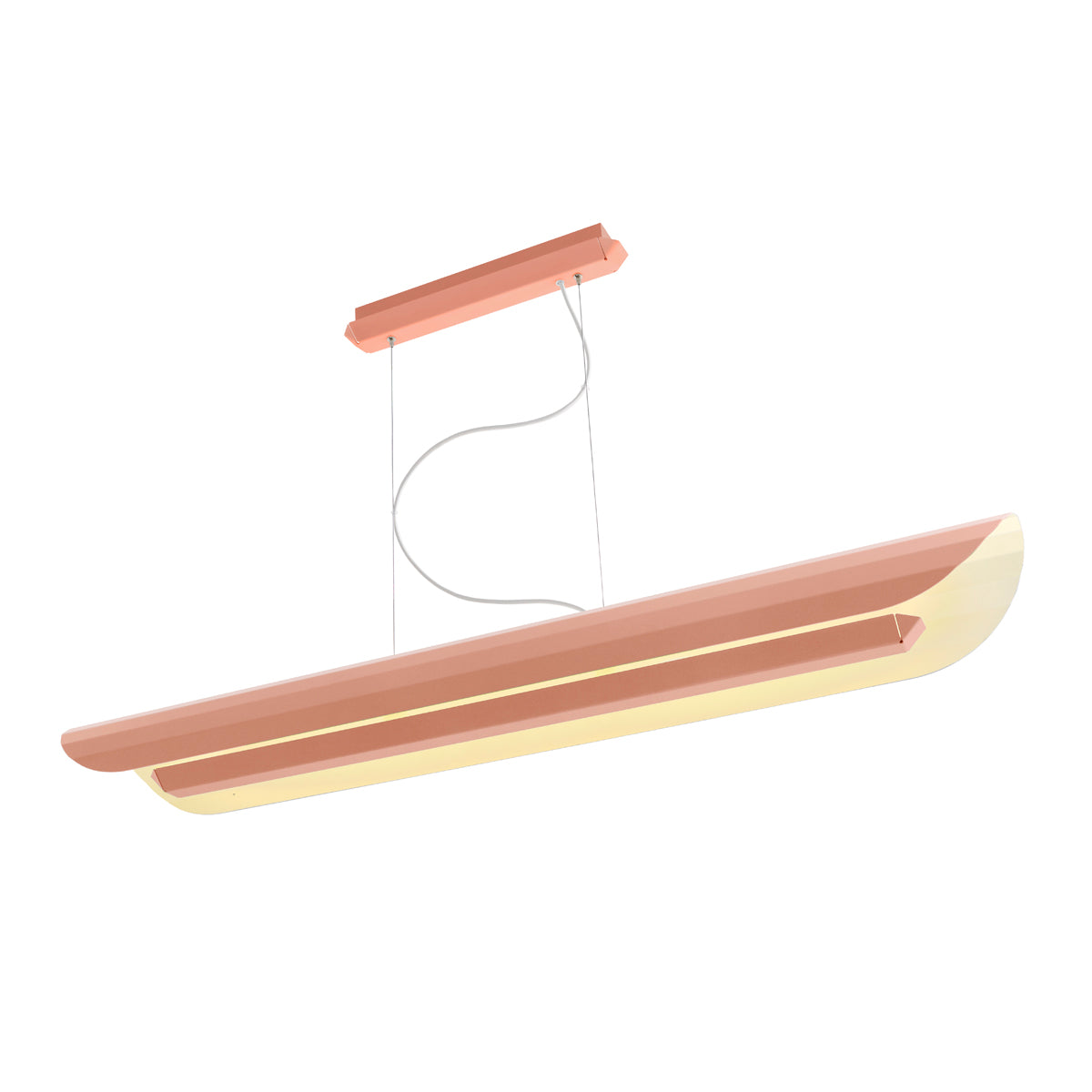 Lineare Pendelleuchte APOLIN gebrochenes Rosa
