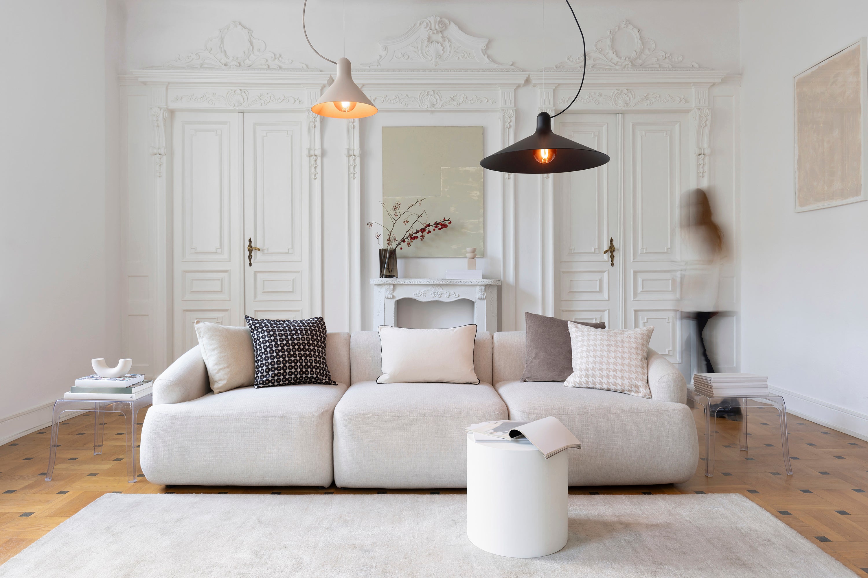 Pendelleuchte CONA beige taupe