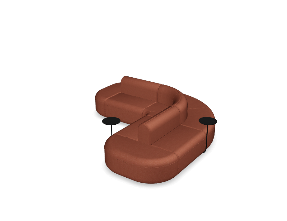 6-Modul-Ecksofa Doppelpolsterte Artico