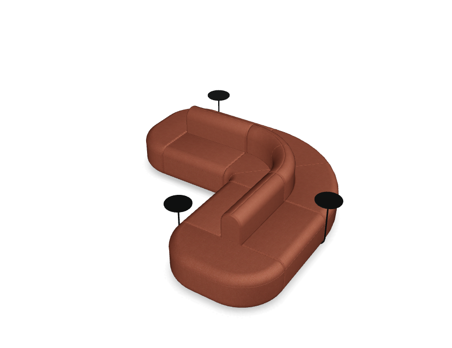 6-Modul-Ecksofa Doppelpolsterte Artico