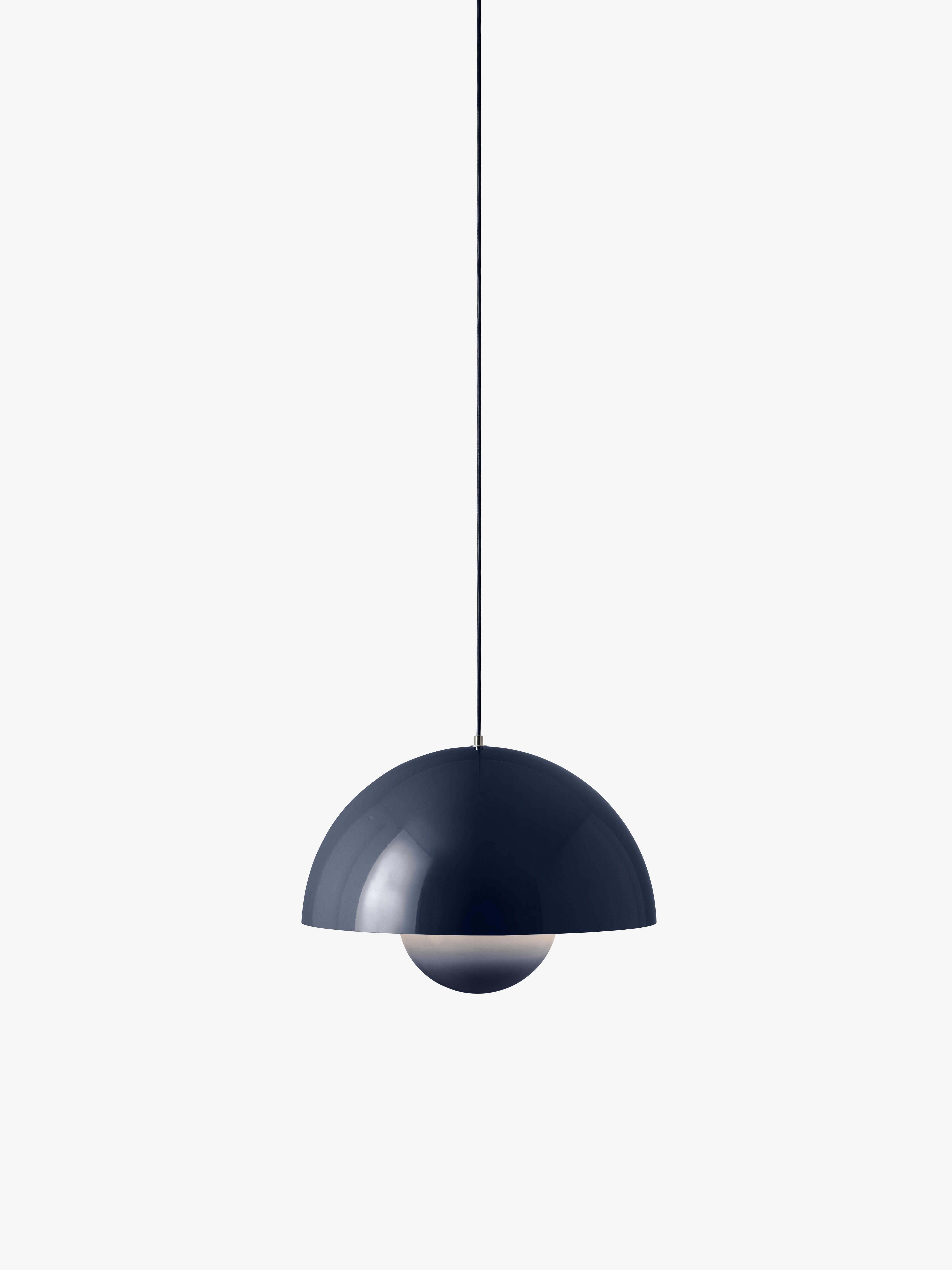 Pendelleuchte FLOWERPOT aus blauem Stahl