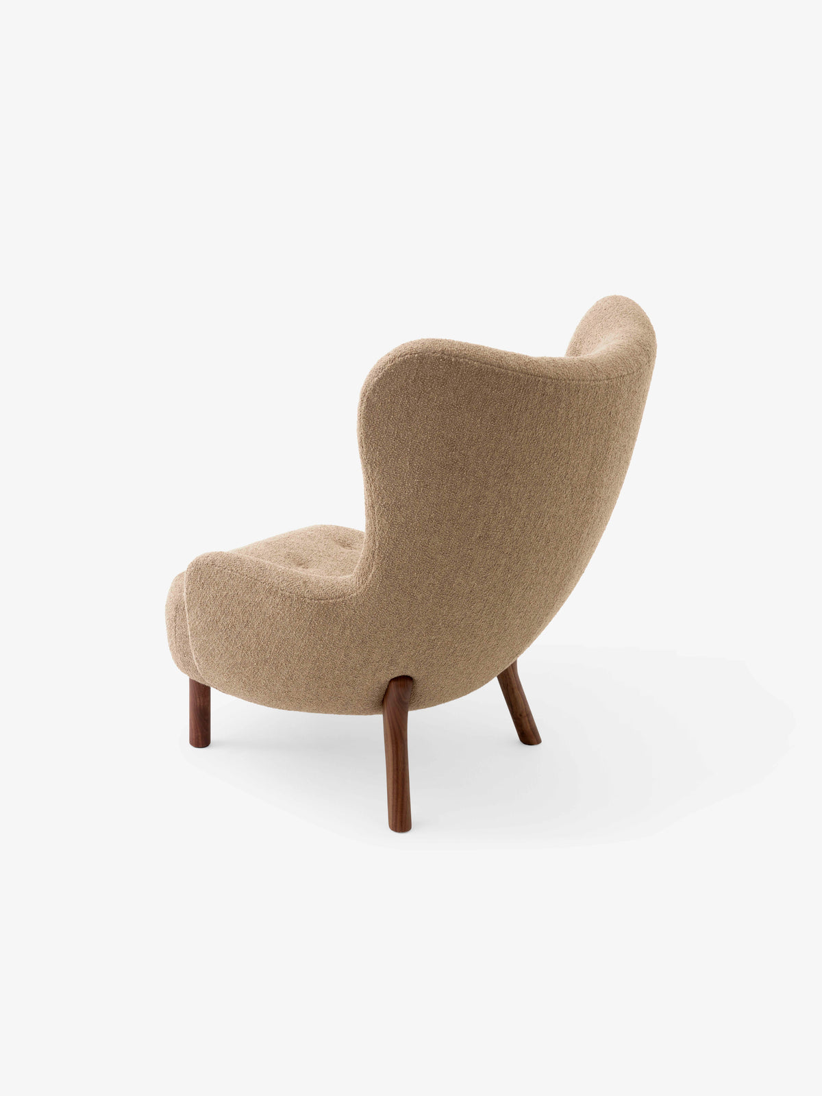 Sessel PETRA VB3 gepolstert mit Nussbaumbasis