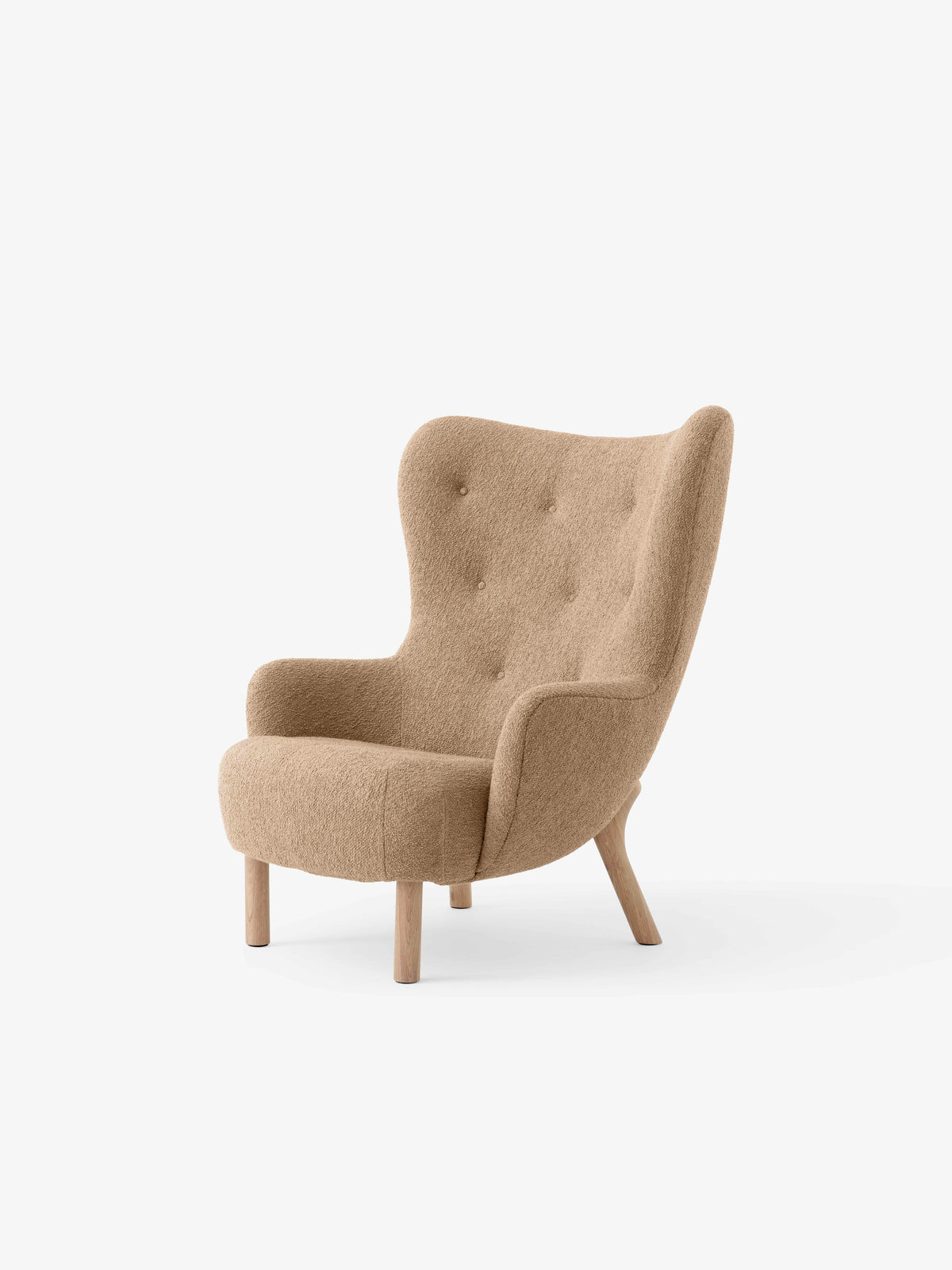 Sessel PETRA VB3 gepolstert mit Eichenbasis