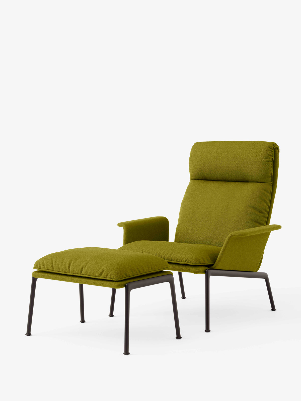 Polsterhocker MUNO LN20 mit schwarzem Gestell